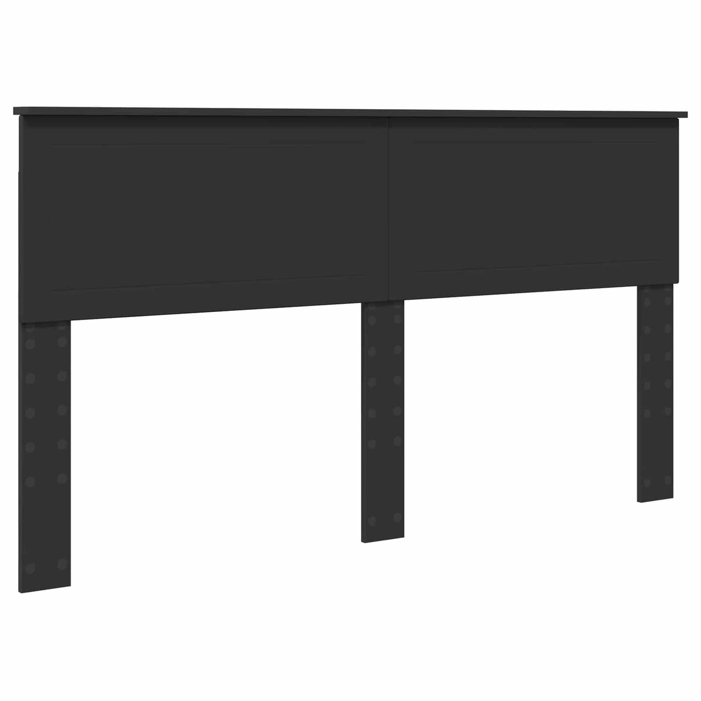 Bedframe met hoofdeinde Zwart 160 x 200 cm Massief grenenhout is nu te koop bij PeponiXL, paradijselijk wonen!