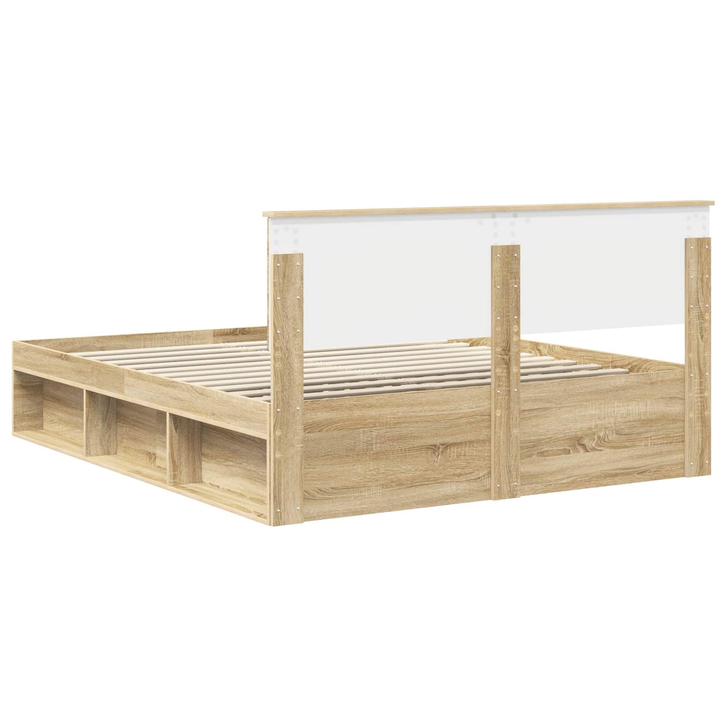 Bedframe met hoofdeinde Sonoma 160 x 200 cm Massief grenenhout is nu te koop bij PeponiXL, paradijselijk wonen!