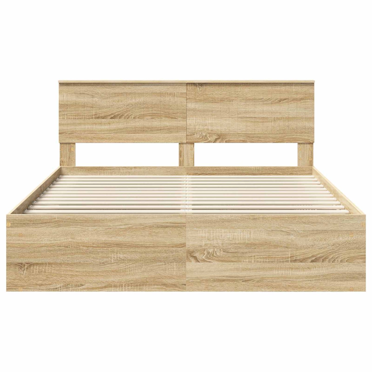 Bedframe met hoofdeinde Sonoma 160 x 200 cm Massief grenenhout is nu te koop bij PeponiXL, paradijselijk wonen!