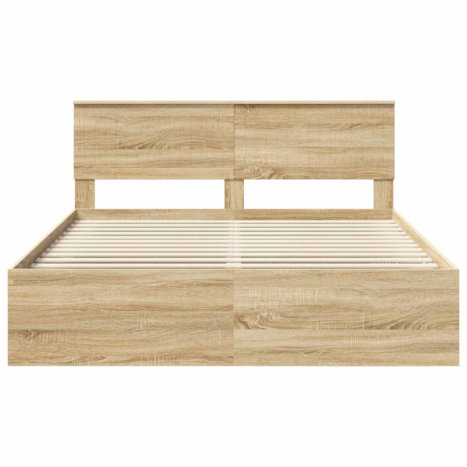 Bedframe met hoofdeinde Sonoma 160 x 200 cm Massief grenenhout is nu te koop bij PeponiXL, paradijselijk wonen!