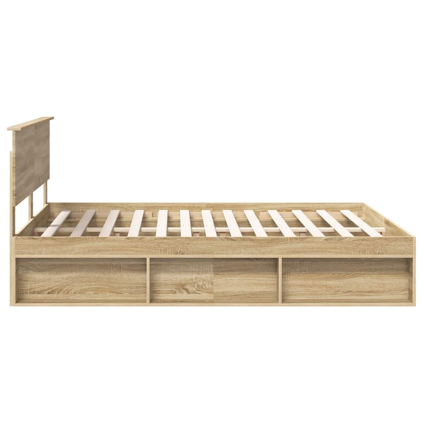 Bedframe met hoofdeinde Sonoma 160 x 200 cm Massief grenenhout is nu te koop bij PeponiXL, paradijselijk wonen!