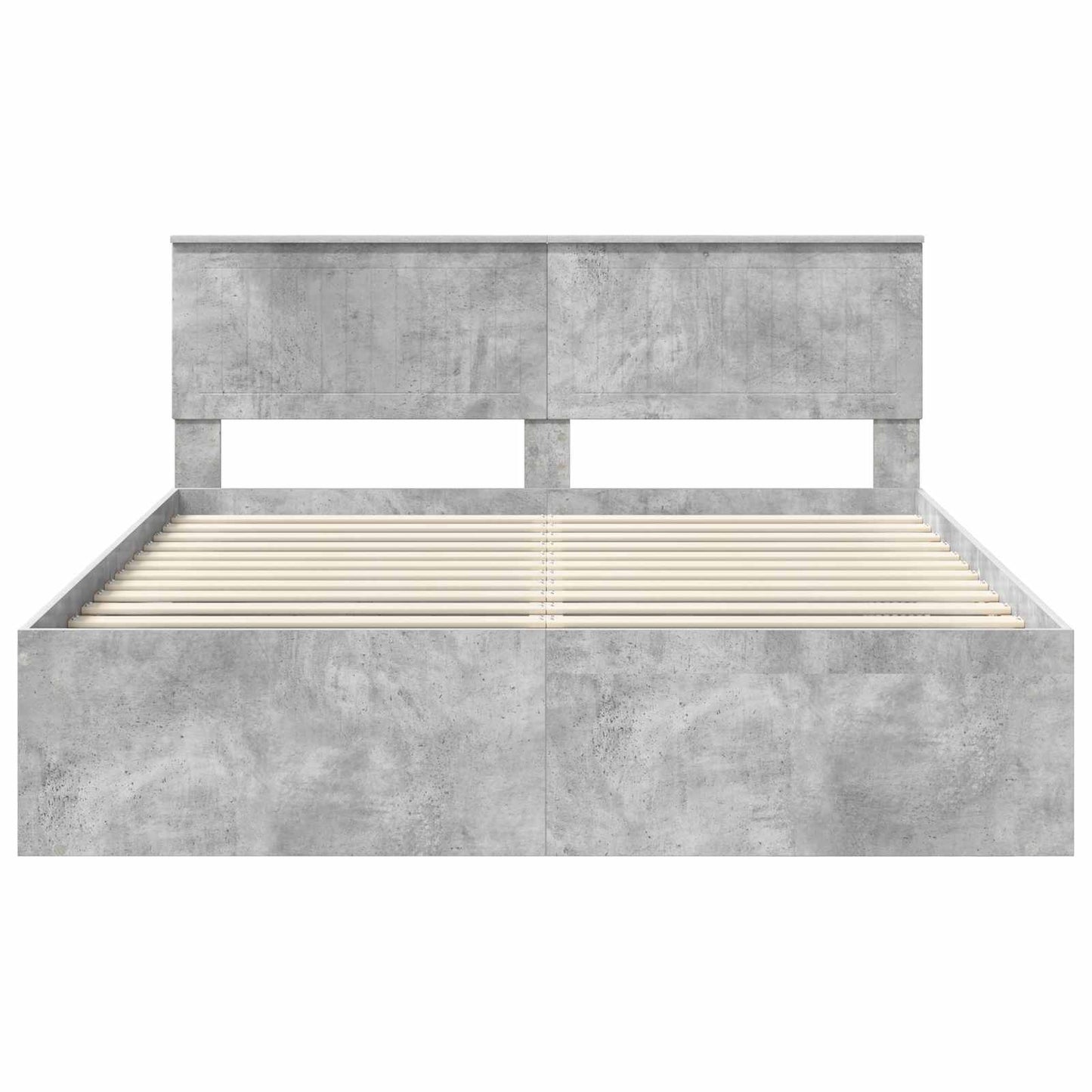 Bedframe met hoofdeinde Beton 160 x 200 cm Massief grenenhout is nu te koop bij PeponiXL, paradijselijk wonen!