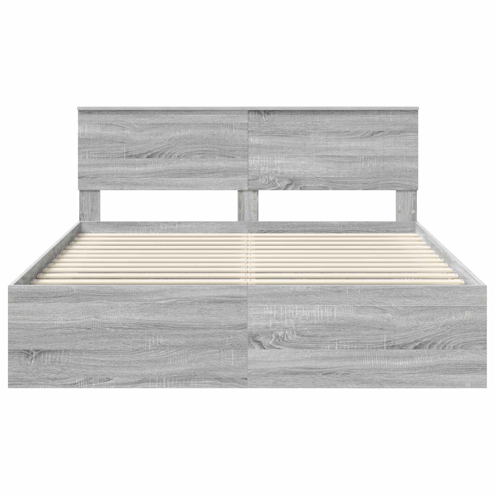 Bedframe Grijs Sonoma 160 x 200 cm Massief grenenhout is nu te koop bij PeponiXL, paradijselijk wonen!