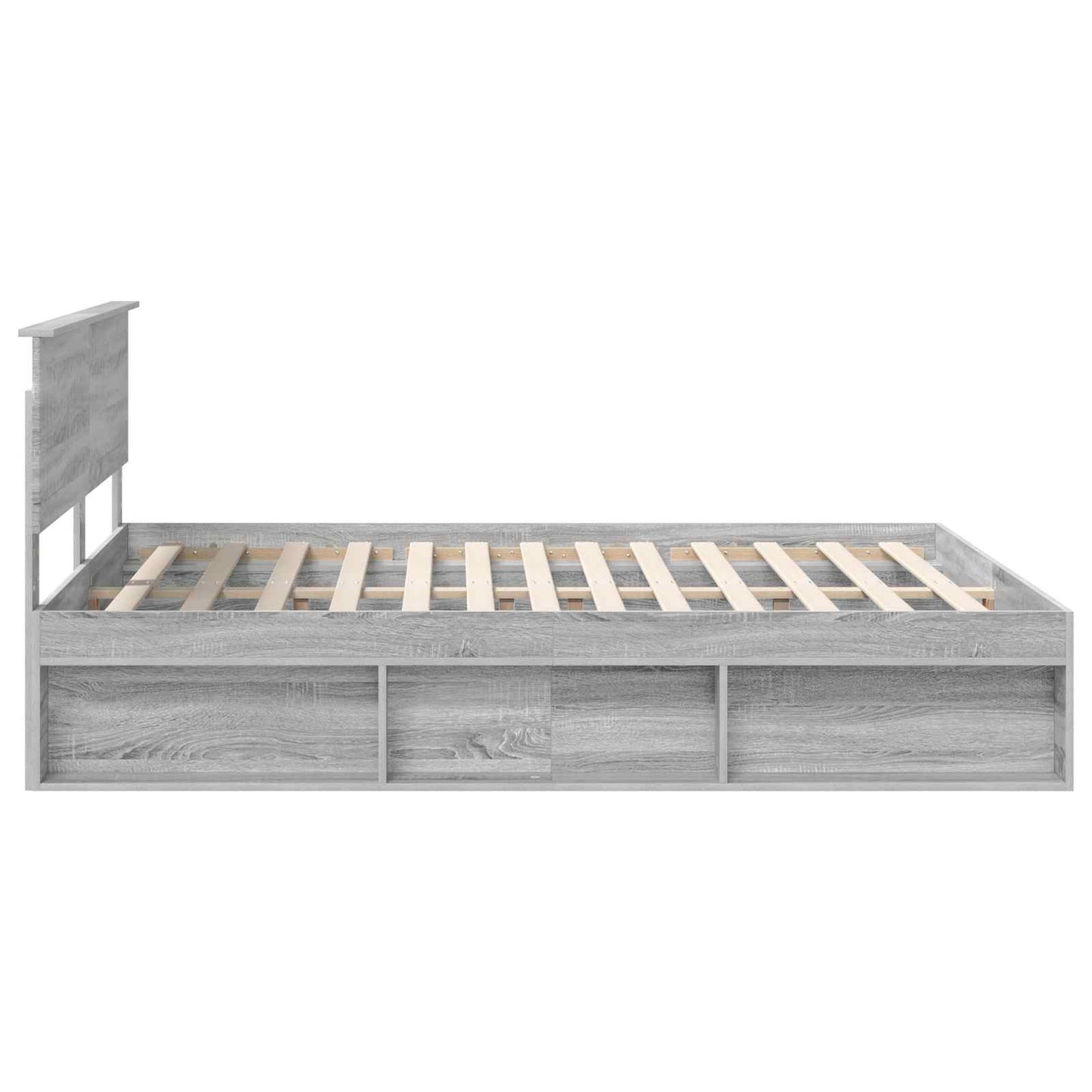Bedframe Grijs Sonoma 160 x 200 cm Massief grenenhout is nu te koop bij PeponiXL, paradijselijk wonen!