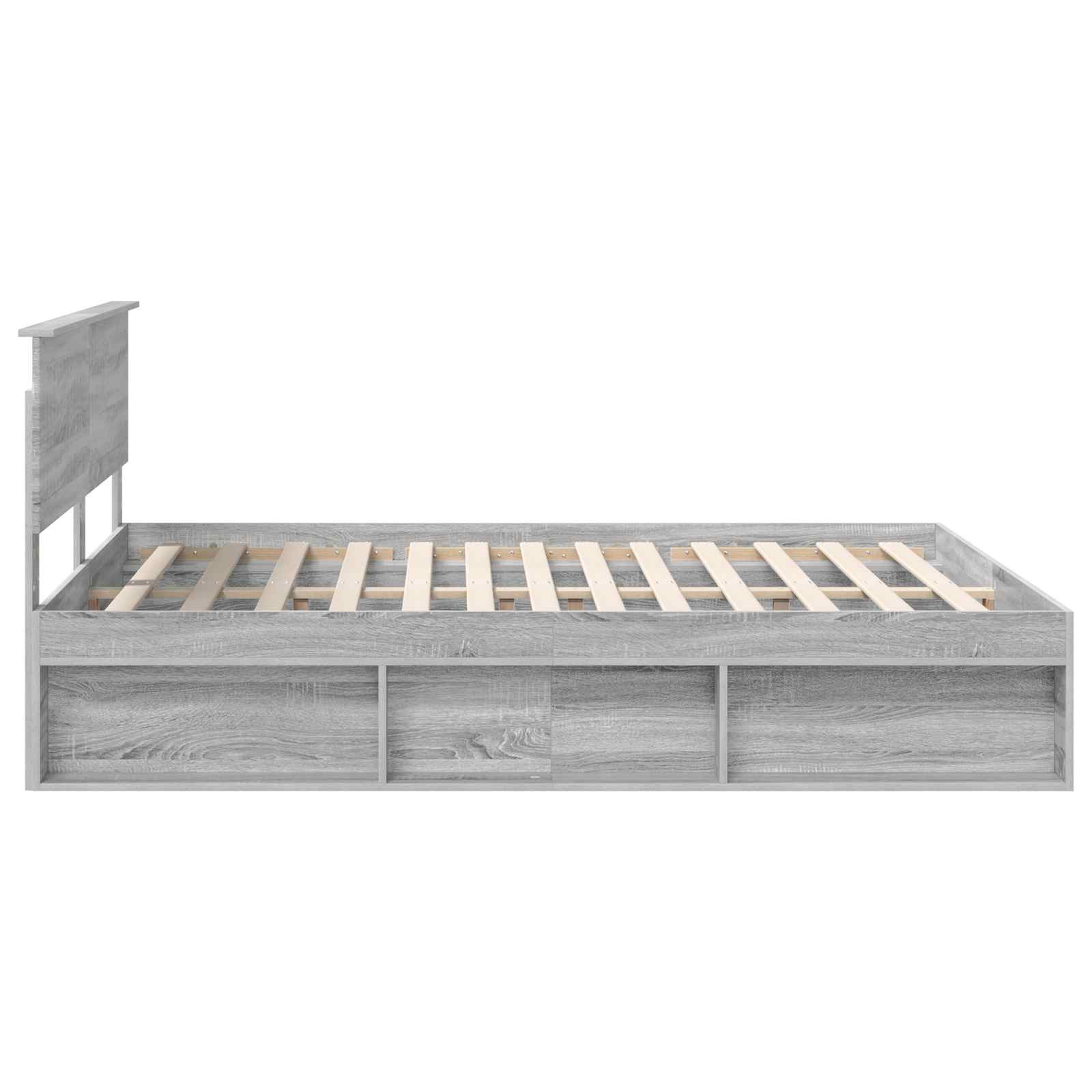 Bedframe Grijs Sonoma 160 x 200 cm Massief grenenhout is nu te koop bij PeponiXL, paradijselijk wonen!