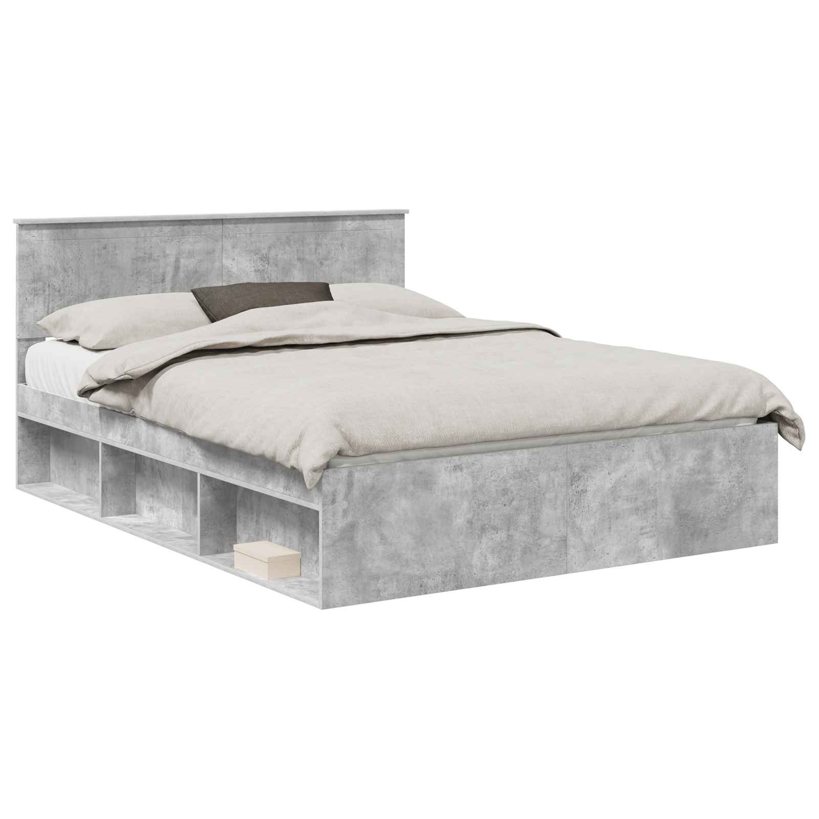 Bedframe Concerte Grijs 150 x 200 cm Massief grenenhout is nu te koop bij PeponiXL, paradijselijk wonen!