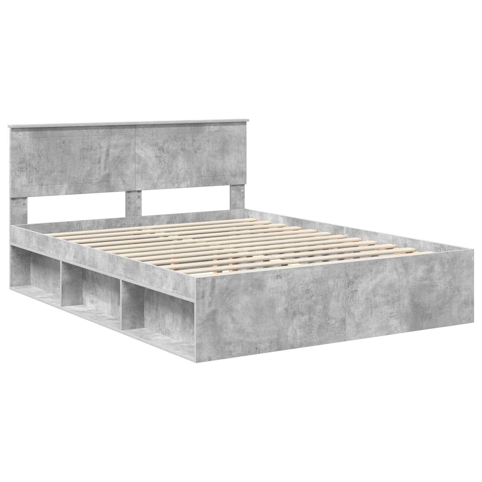Bedframe Concerte Grijs 150 x 200 cm Massief grenenhout is nu te koop bij PeponiXL, paradijselijk wonen!