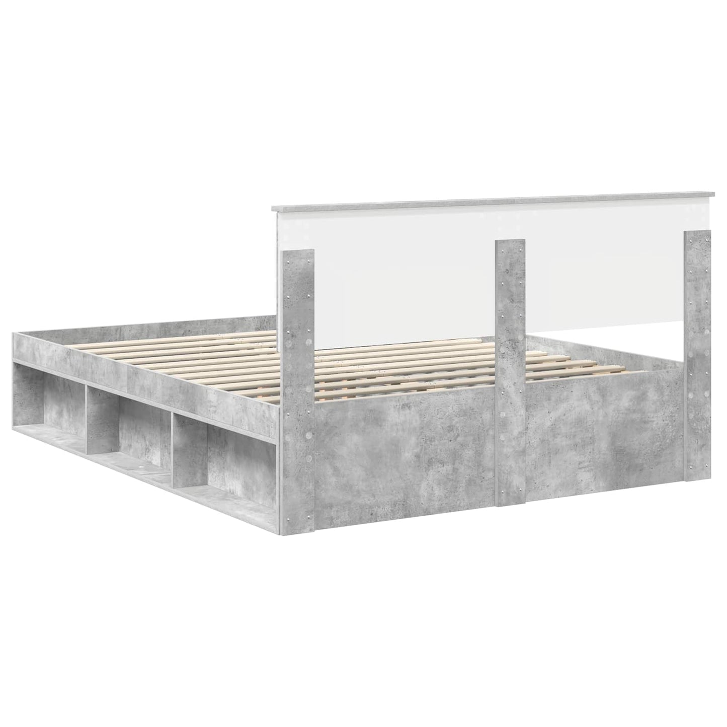 Bedframe Concerte Grijs 150 x 200 cm Massief grenenhout is nu te koop bij PeponiXL, paradijselijk wonen!