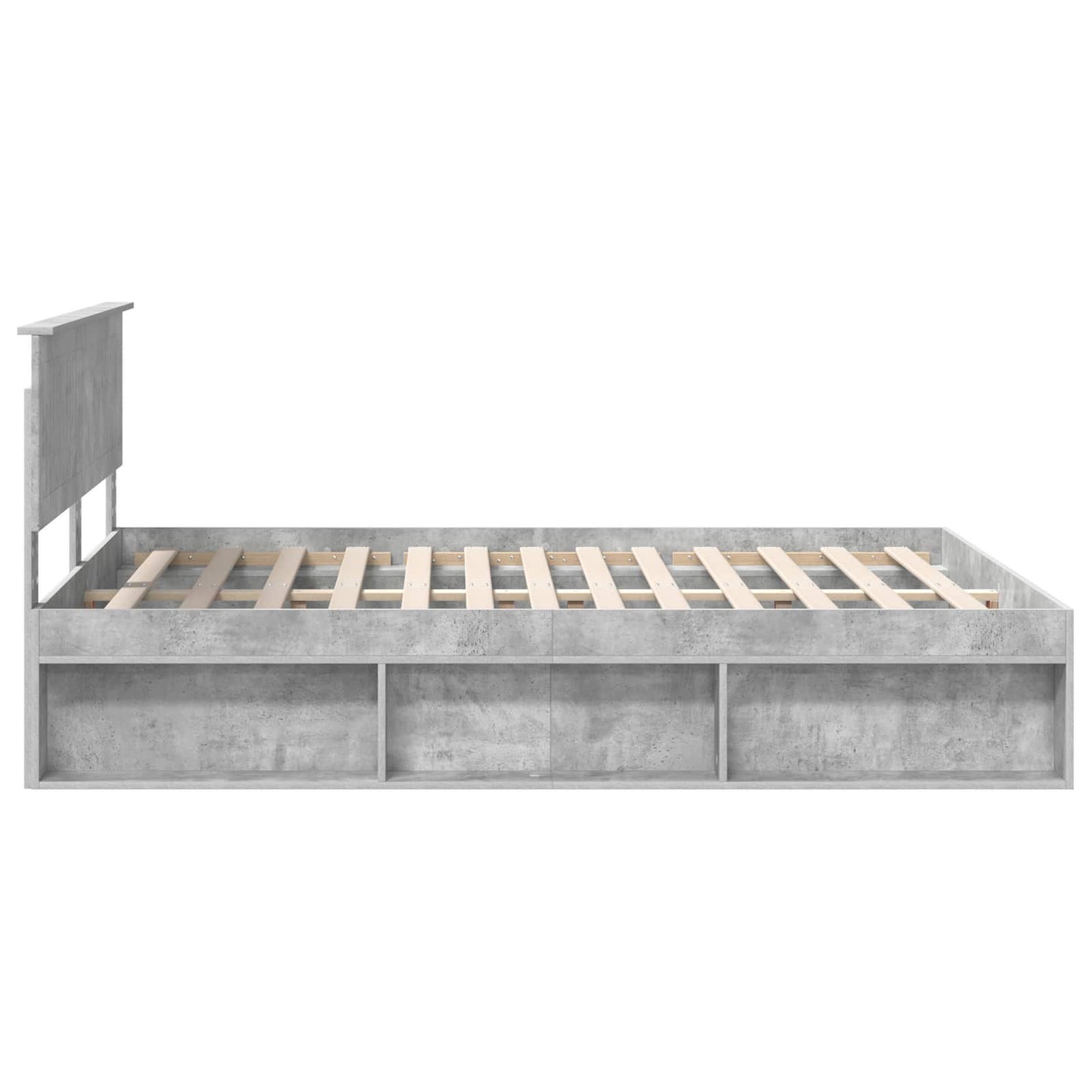 Bedframe Concerte Grijs 150 x 200 cm Massief grenenhout is nu te koop bij PeponiXL, paradijselijk wonen!