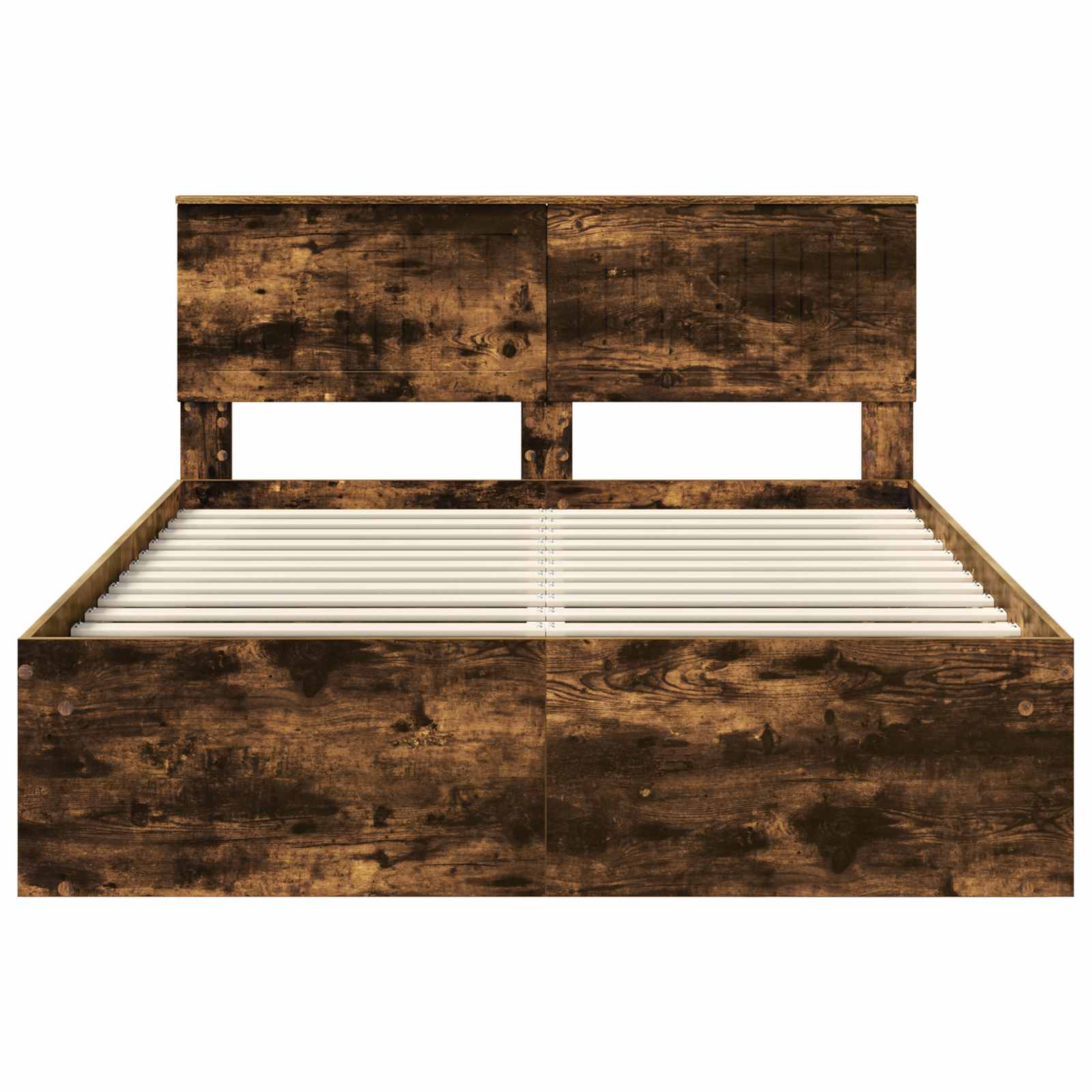 Bedframe Gerookt eiken 140 x 200 cm Massief grenenhout is nu te koop bij PeponiXL, paradijselijk wonen!