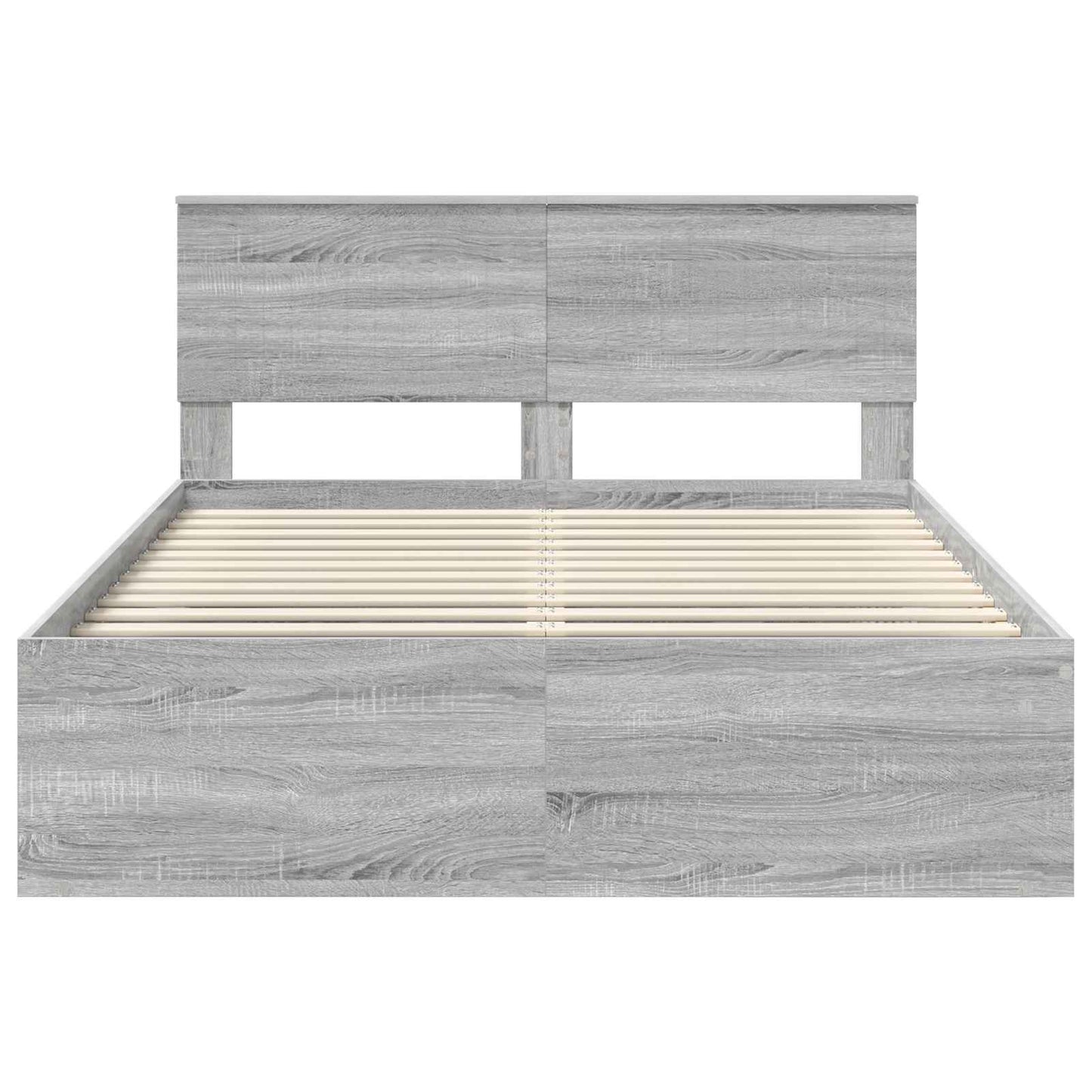 Bedframe Grijs Sonoma 140 x 200 cm Massief grenenhout is nu te koop bij PeponiXL, paradijselijk wonen!