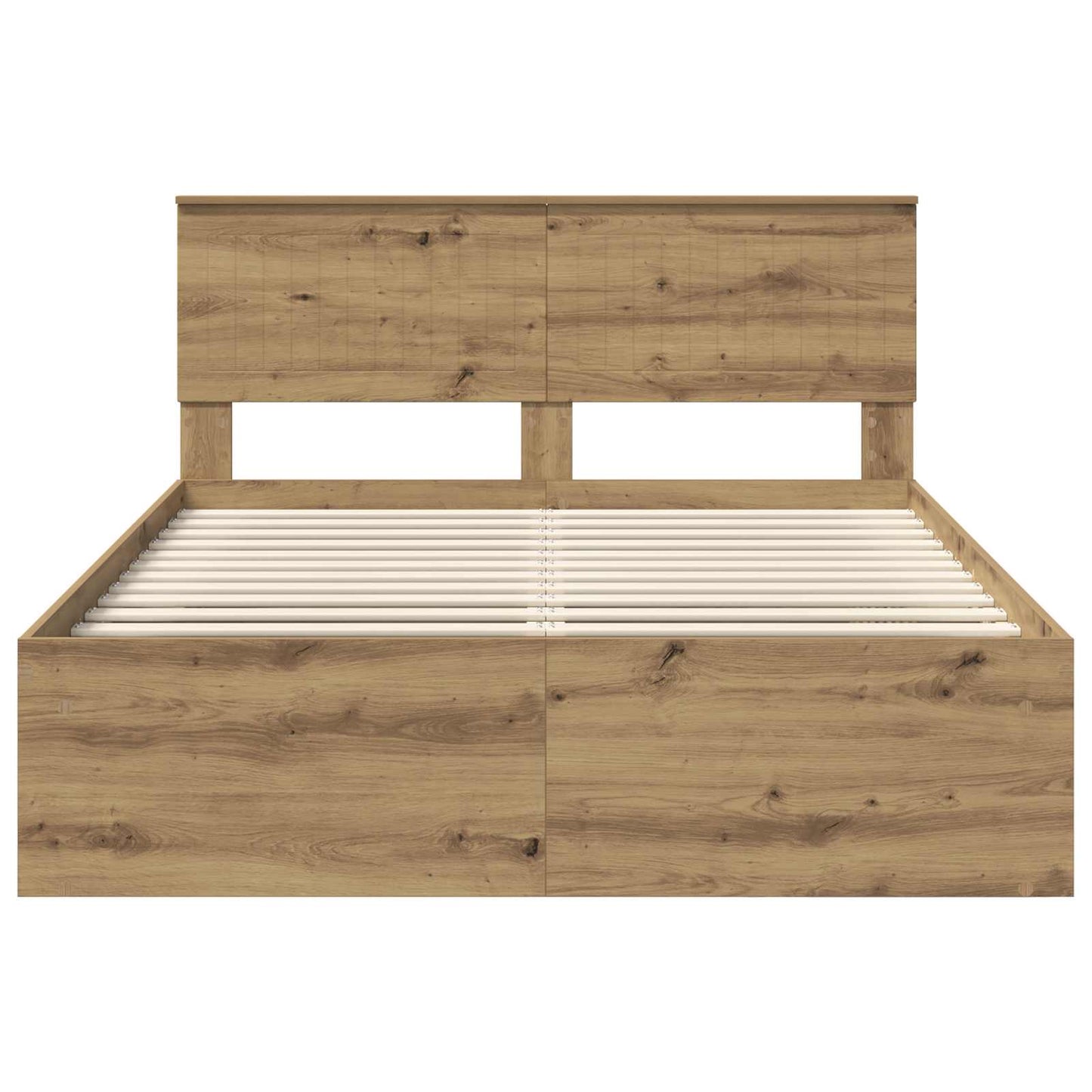 Bedframe Ambachtelijk eiken 140 x 200 cm Massief grenenhout is nu te koop bij PeponiXL, paradijselijk wonen!