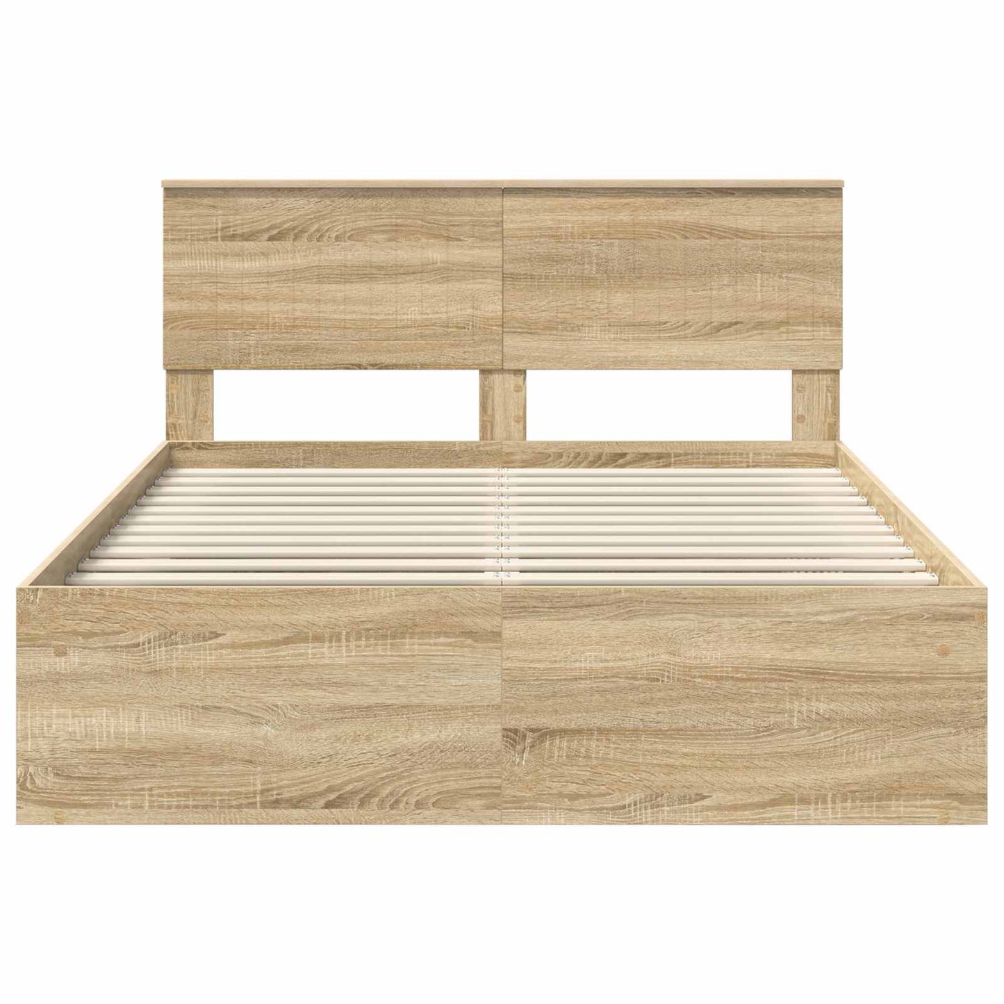 Bedframe met hoofdeinde Sonoma 140 x 190 cm Massief grenenhout is nu te koop bij PeponiXL, paradijselijk wonen!