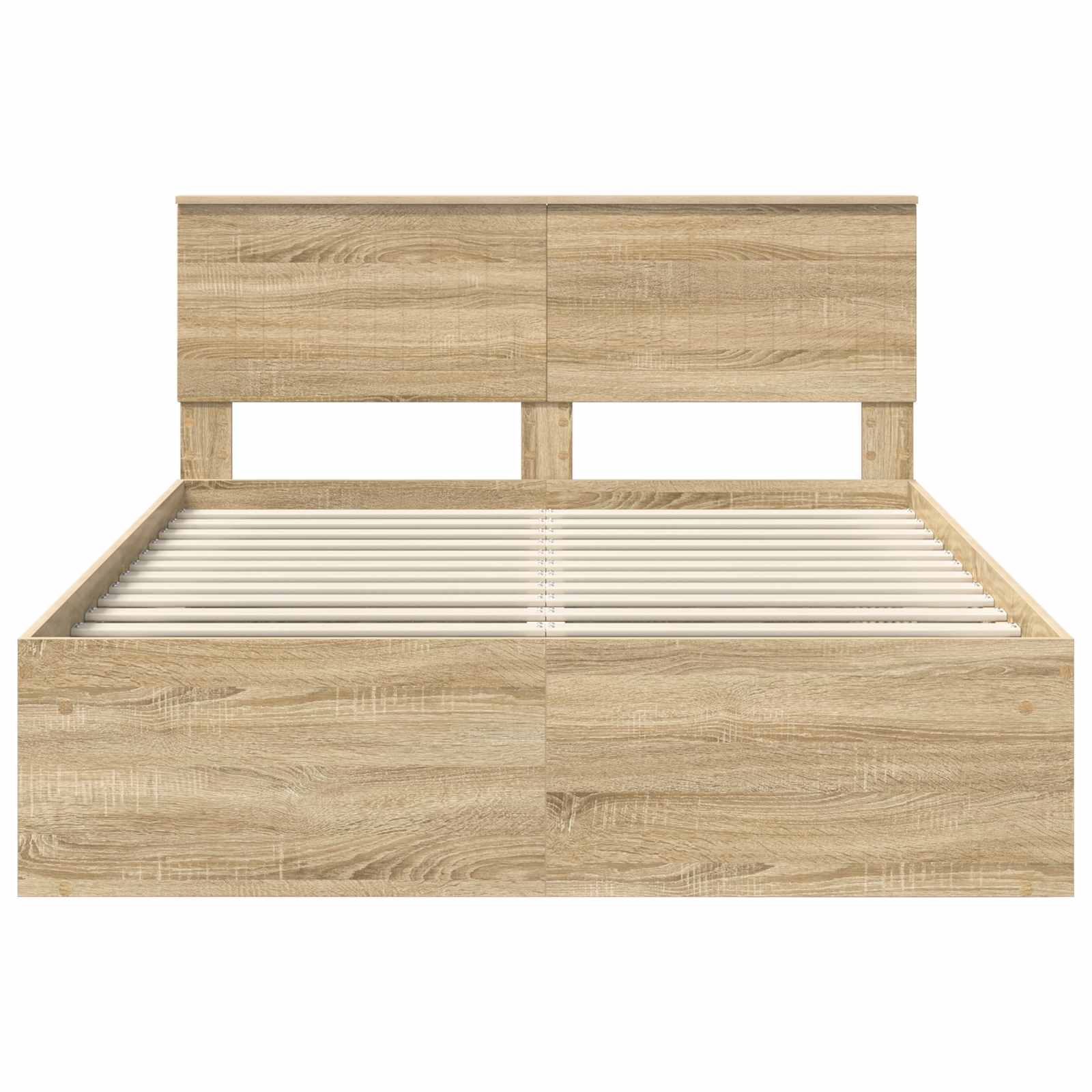 Bedframe met hoofdeinde Sonoma 140 x 190 cm Massief grenenhout is nu te koop bij PeponiXL, paradijselijk wonen!
