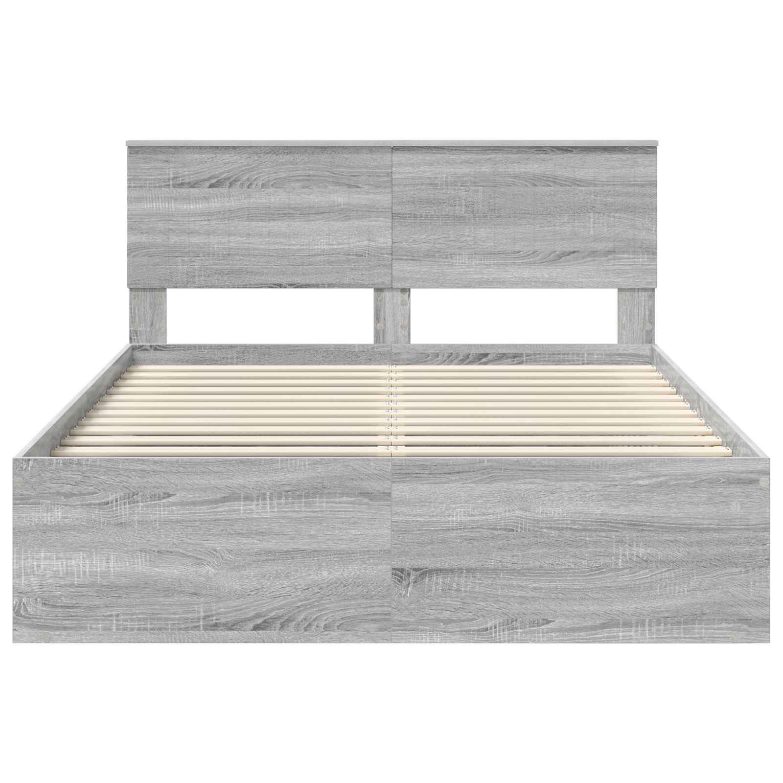 Bedframe Grijs Sonoma 140 x 190 cm Massief grenenhout is nu te koop bij PeponiXL, paradijselijk wonen!