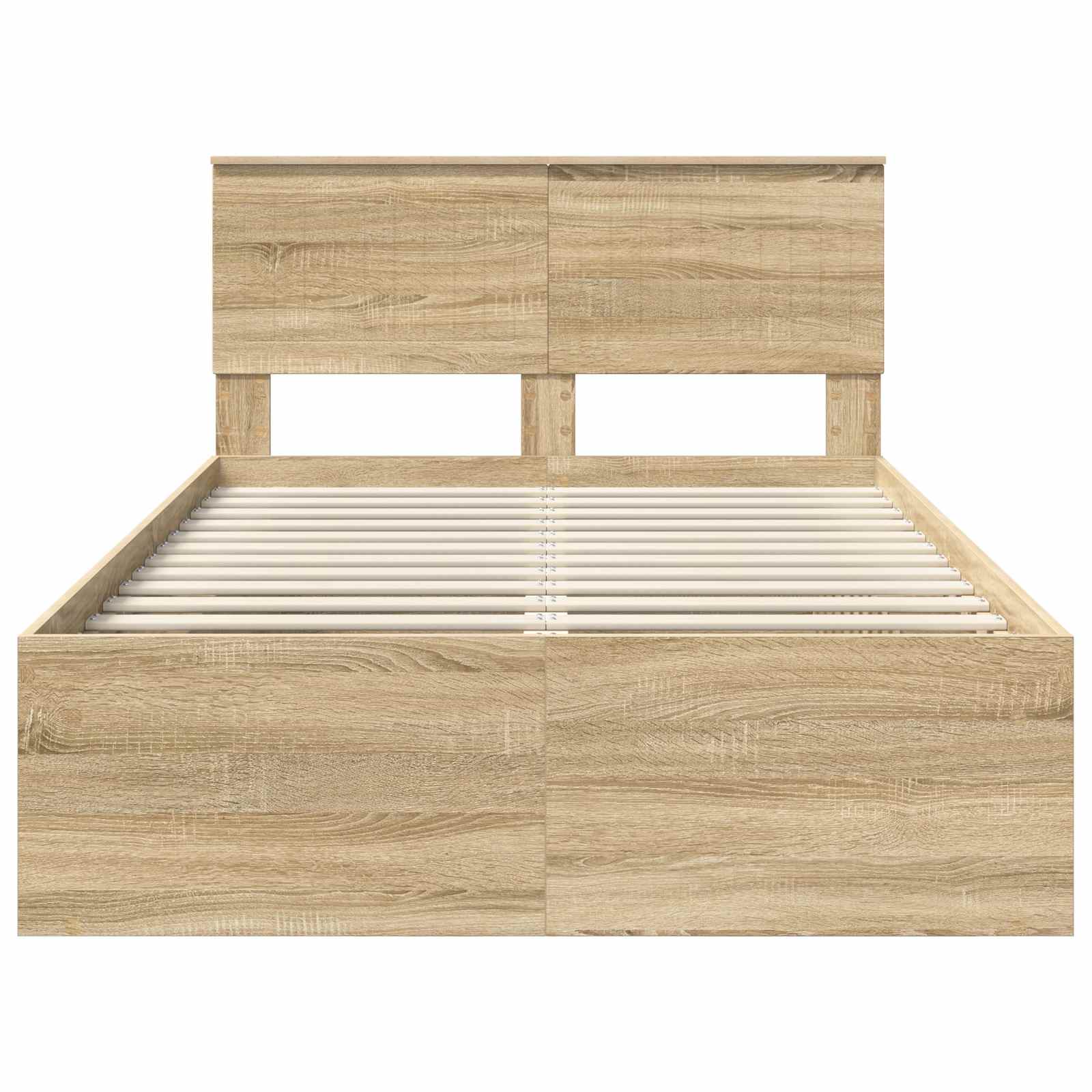 Bedframe met hoofdeinde Sonoma 120 x 200 cm Massief grenenhout is nu te koop bij PeponiXL, paradijselijk wonen!