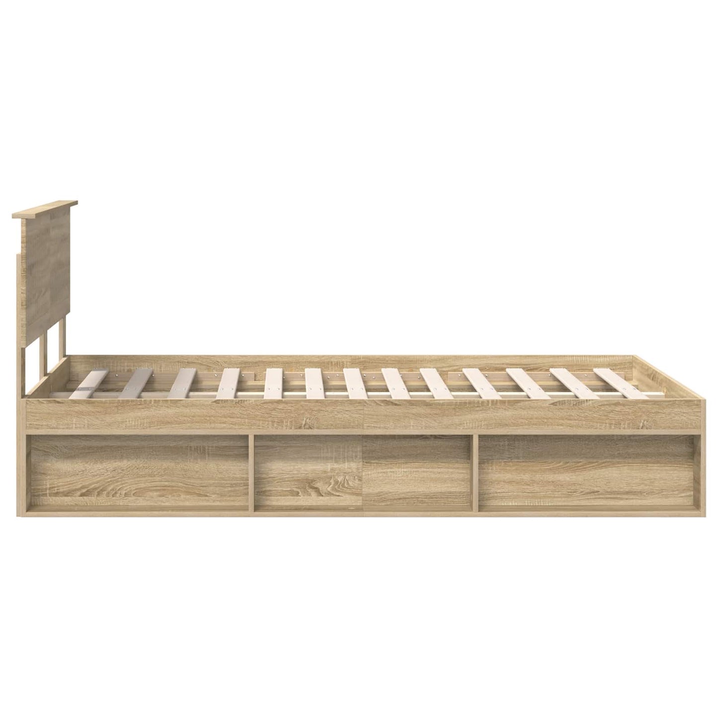 Bedframe met hoofdeinde Sonoma 120 x 200 cm Massief grenenhout is nu te koop bij PeponiXL, paradijselijk wonen!