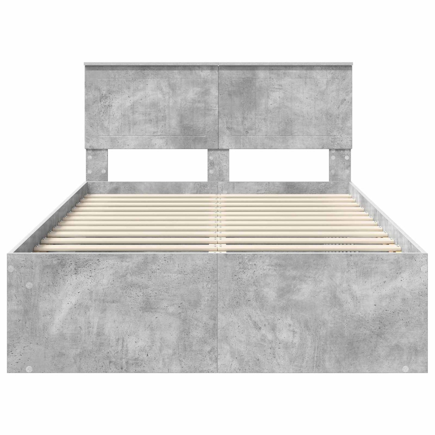 Bedframe met hoofdeinde Beton 120 x 200 cm Massief grenenhout is nu te koop bij PeponiXL, paradijselijk wonen!
