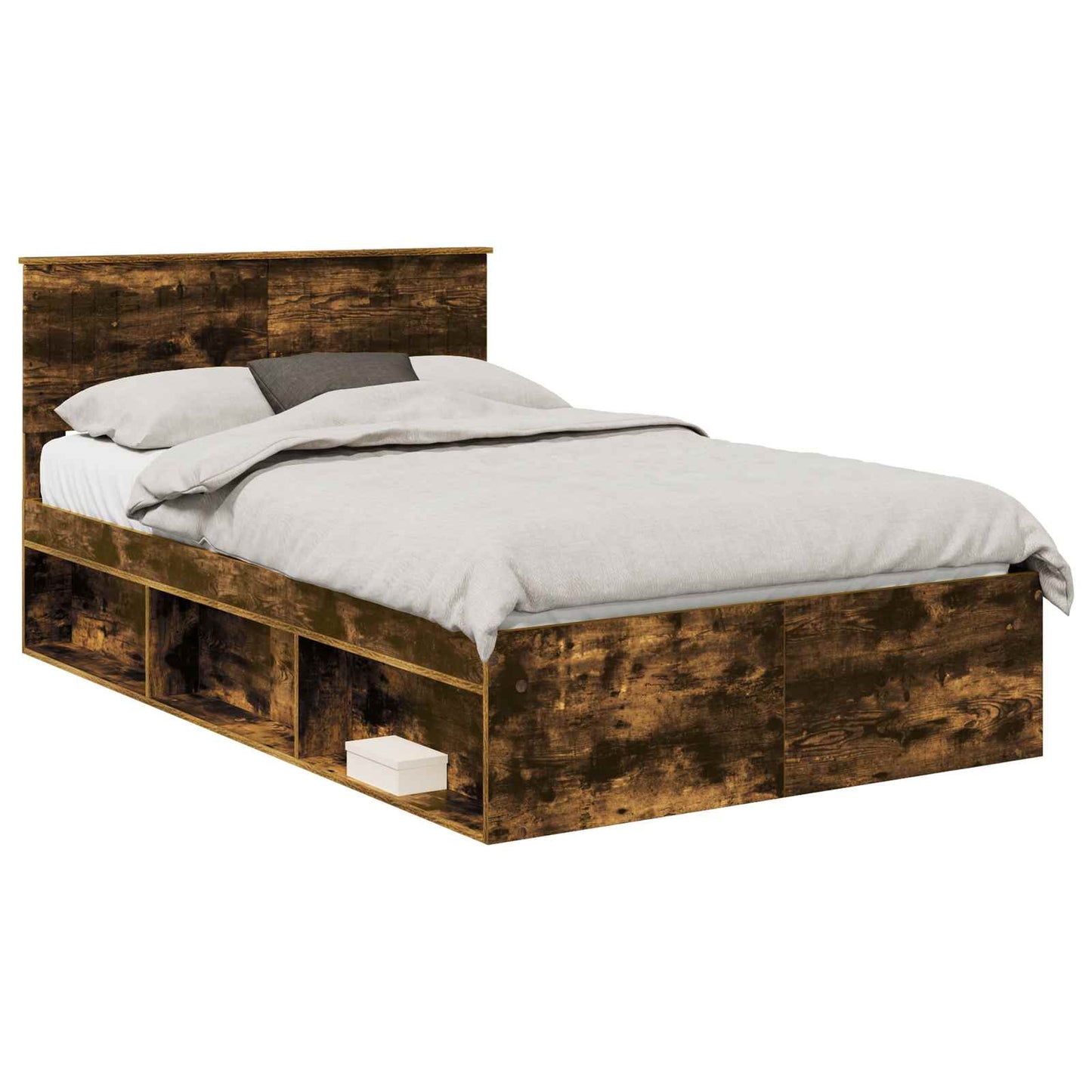 Bedframe Gerookt eiken 120 x 200 cm Massief grenenhout is nu te koop bij PeponiXL, paradijselijk wonen!