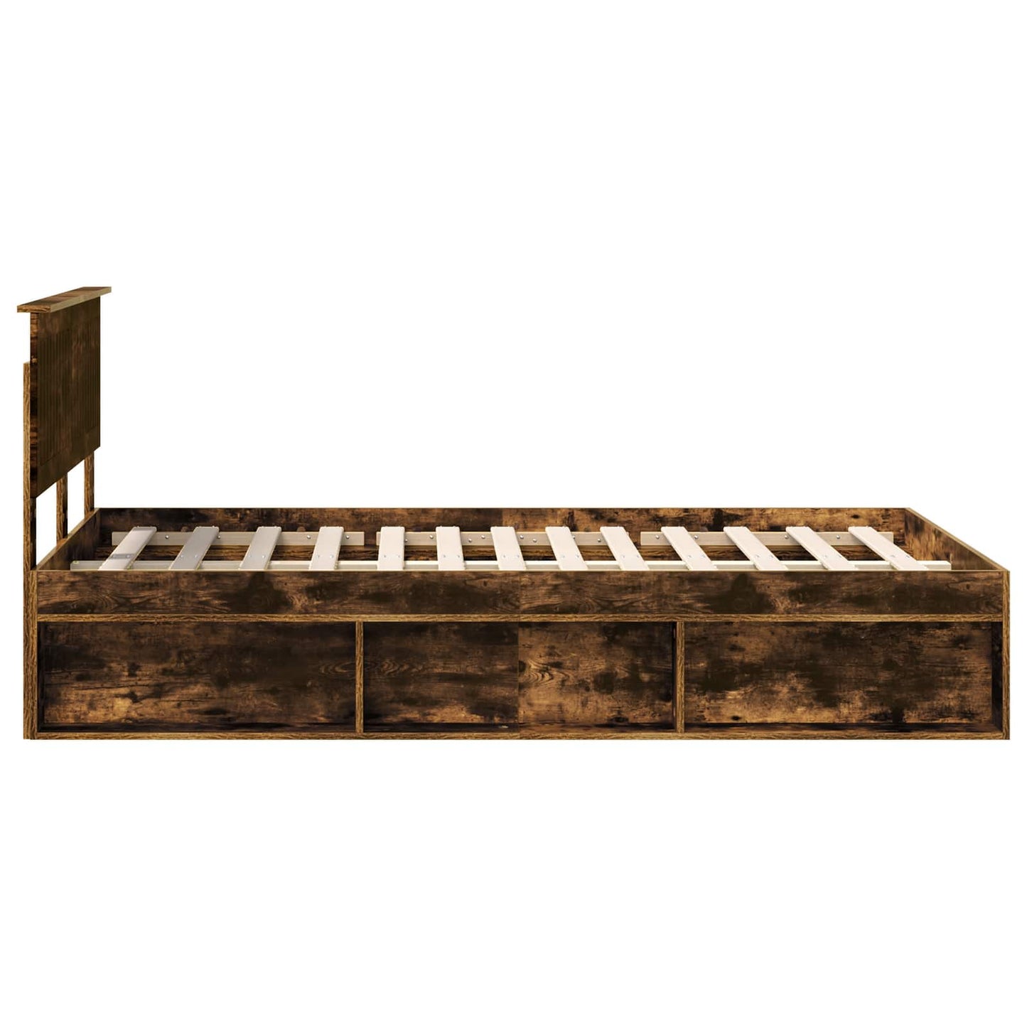 Bedframe Gerookt eiken 120 x 200 cm Massief grenenhout is nu te koop bij PeponiXL, paradijselijk wonen!