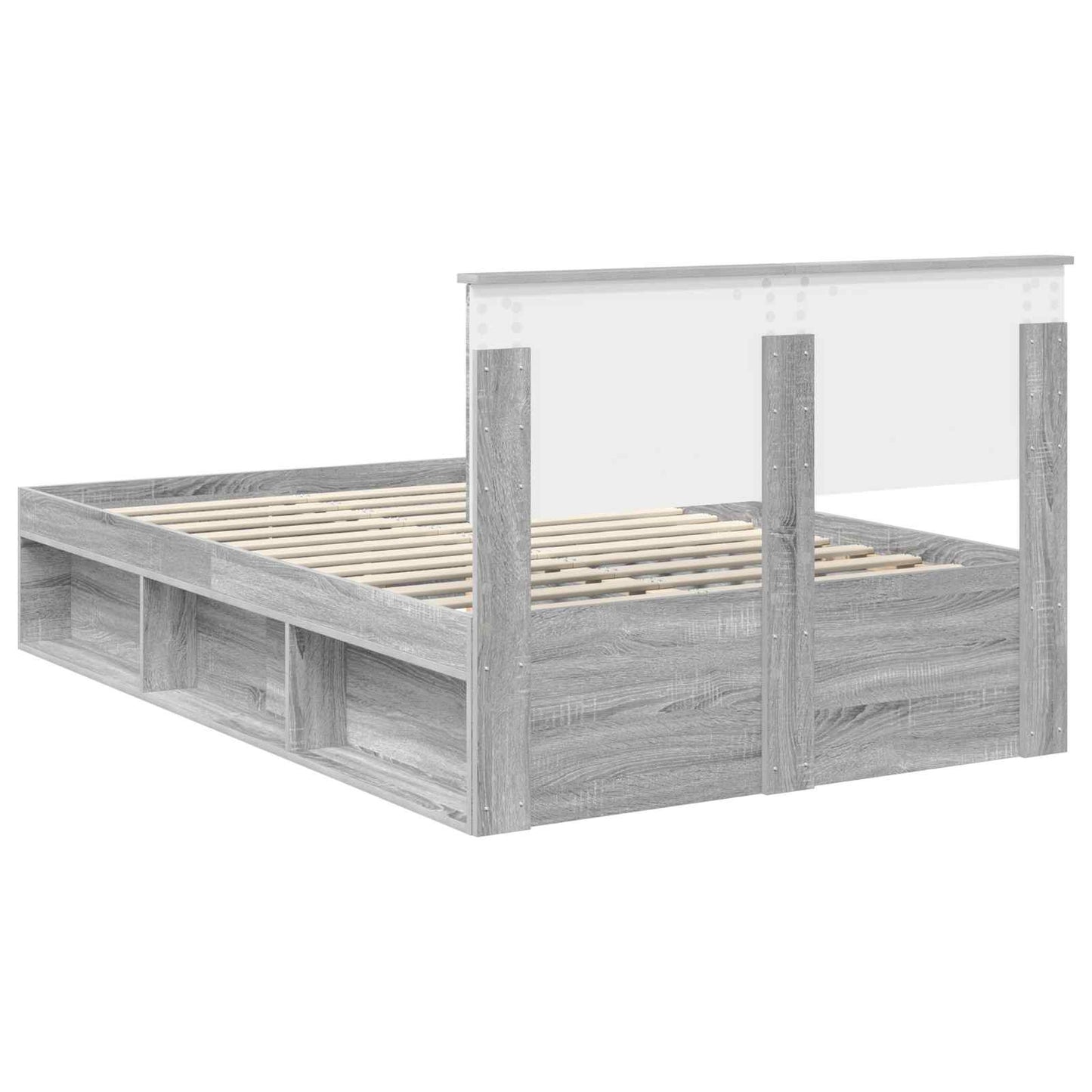 Bedframe Grijs Sonoma 120 x 200 cm Massief grenenhout is nu te koop bij PeponiXL, paradijselijk wonen!