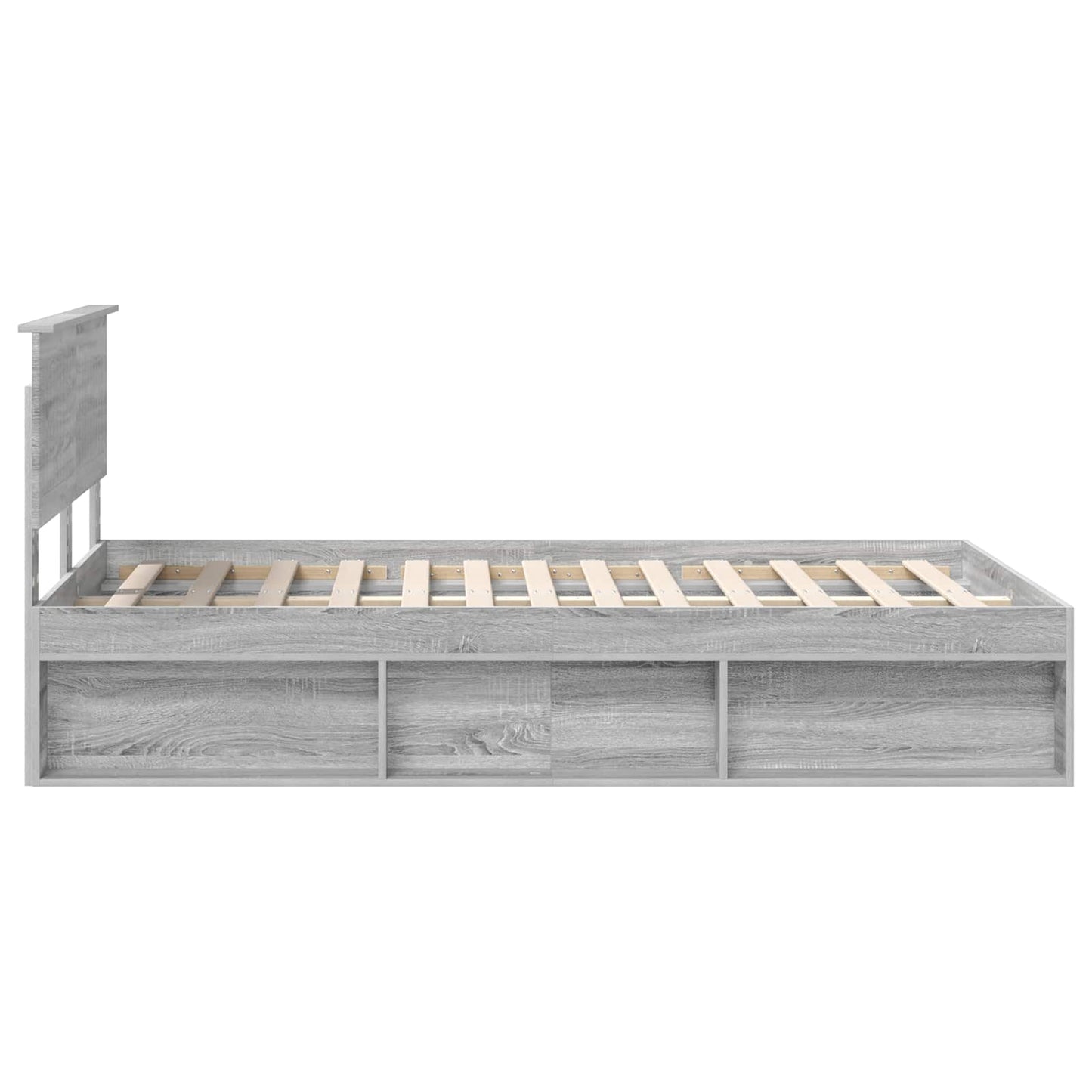 Bedframe Grijs Sonoma 120 x 200 cm Massief grenenhout is nu te koop bij PeponiXL, paradijselijk wonen!