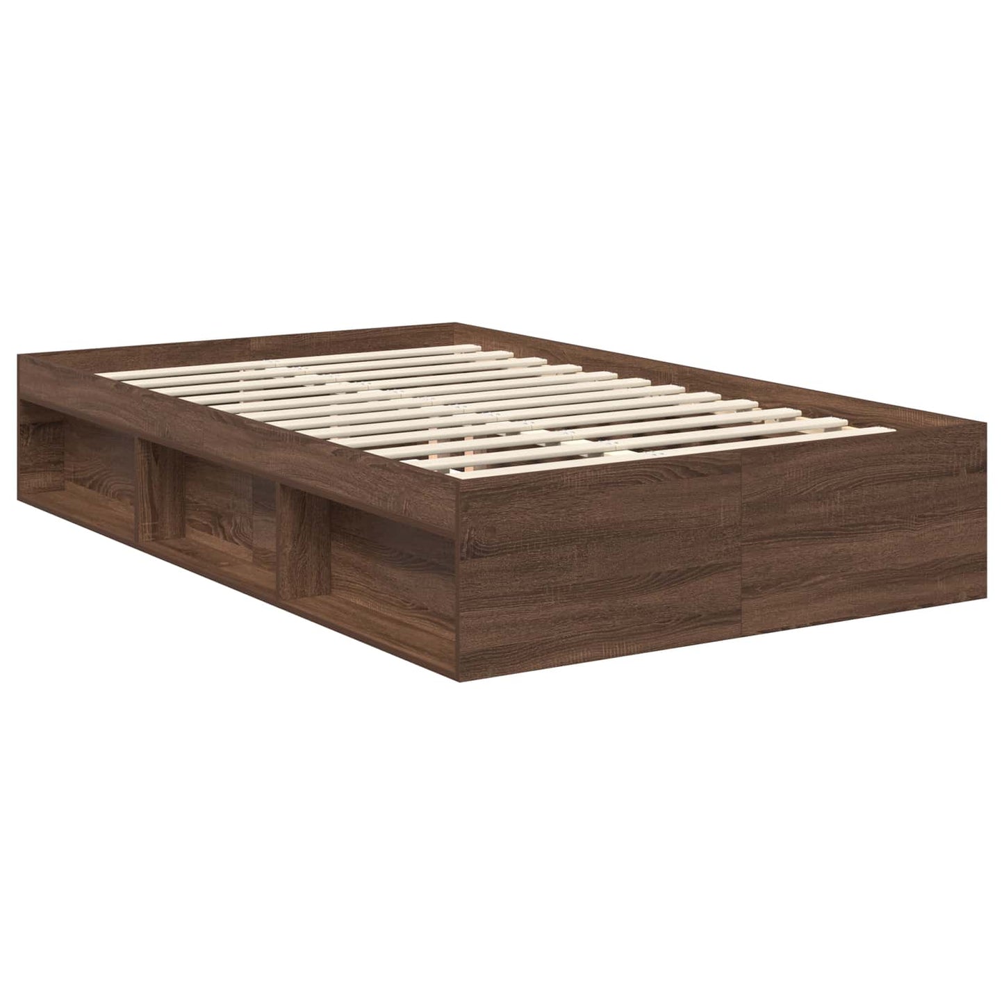 Bedframe Bruin Eiken 120 x 200 cm Massief grenenhout is nu te koop bij PeponiXL, paradijselijk wonen!
