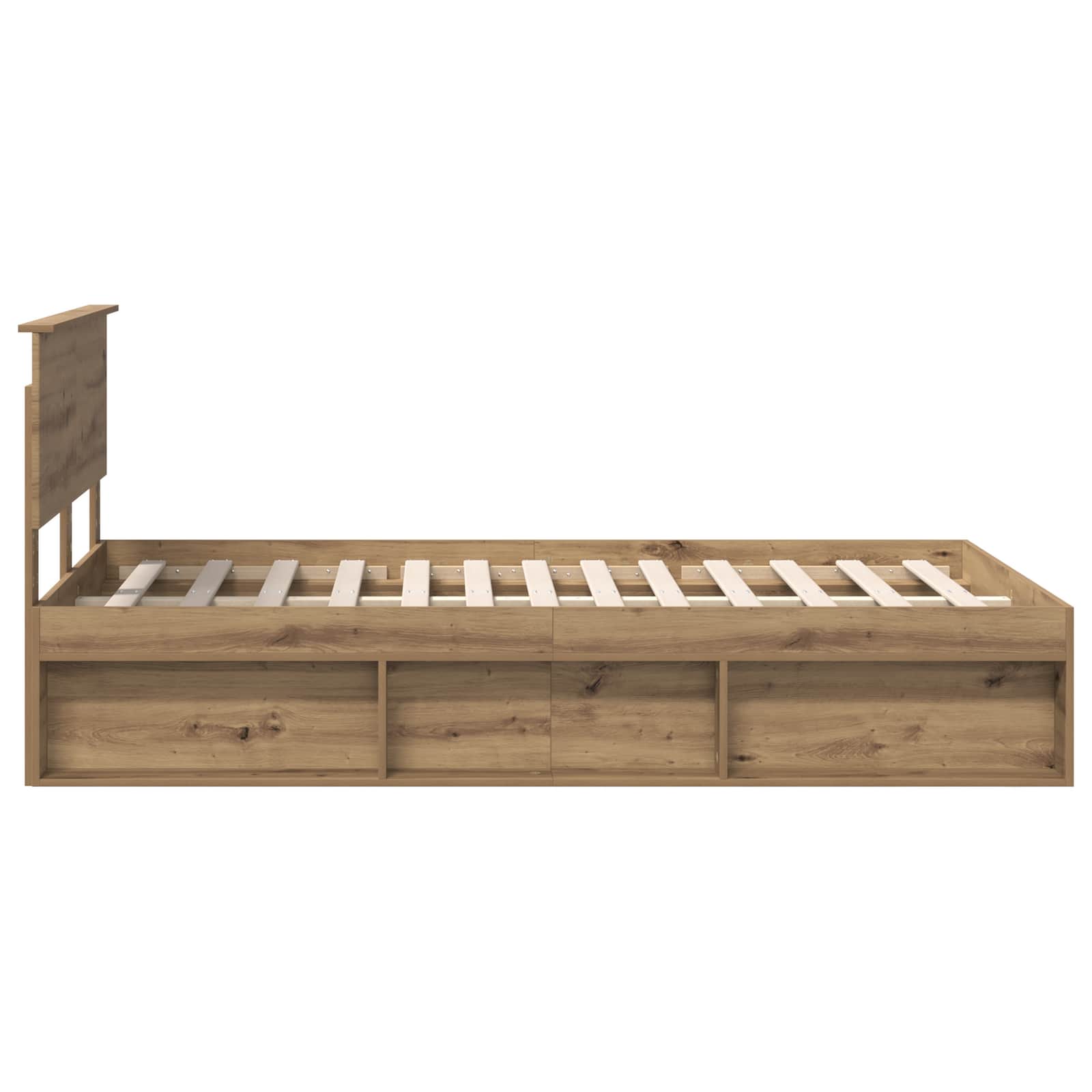 Bedframe Ambachtelijk eiken 120 x 200 cm Massief grenenhout is nu te koop bij PeponiXL, paradijselijk wonen!