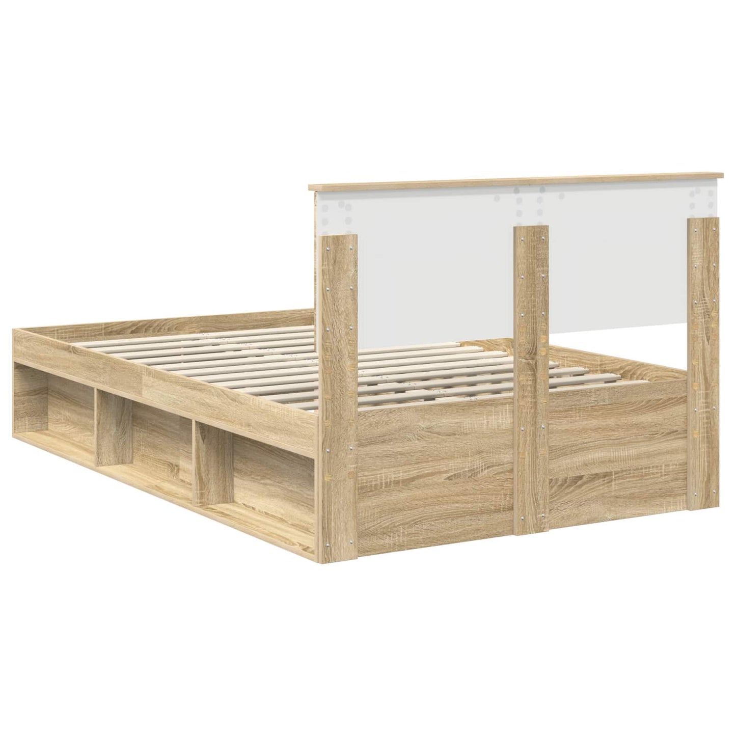 Bedframe met hoofdeinde Sonoma 120 x 190 cm Massief grenenhout is nu te koop bij PeponiXL, paradijselijk wonen!