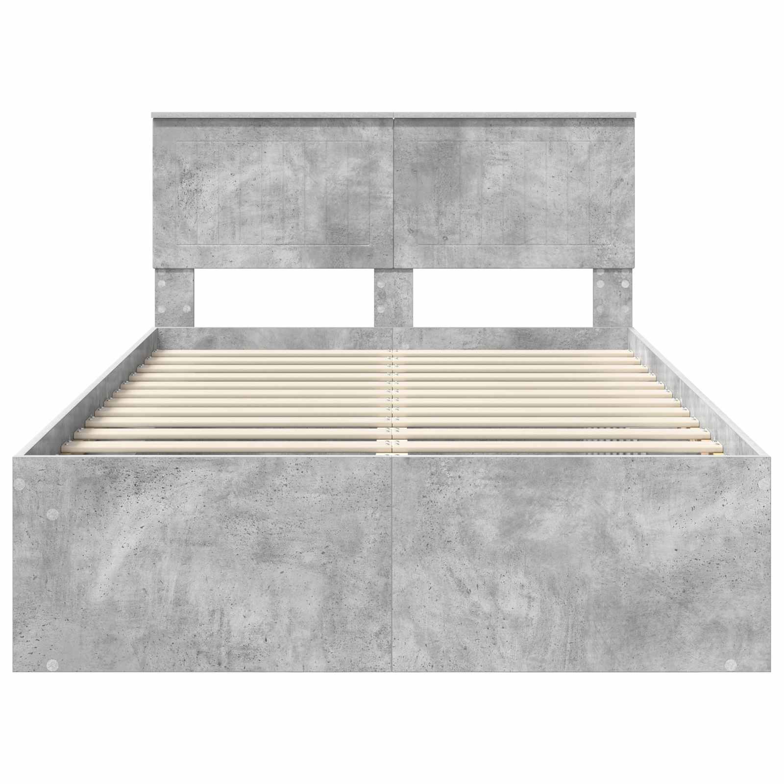 Bedframe met hoofdeinde Beton 120 x 190 cm Massief grenenhout is nu te koop bij PeponiXL, paradijselijk wonen!