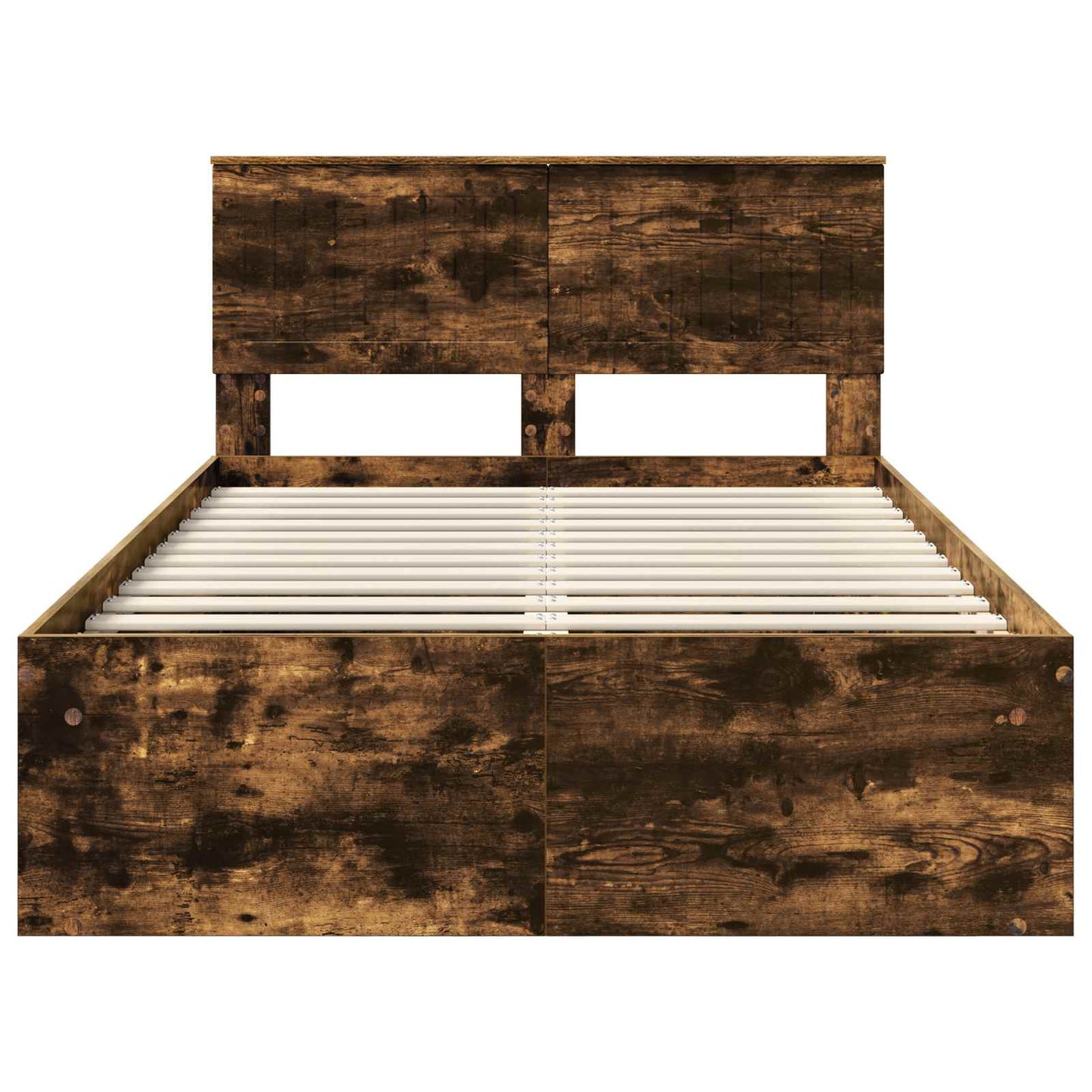 Bedframe Gerookt eiken 120 x 190 cm Massief grenenhout is nu te koop bij PeponiXL, paradijselijk wonen!