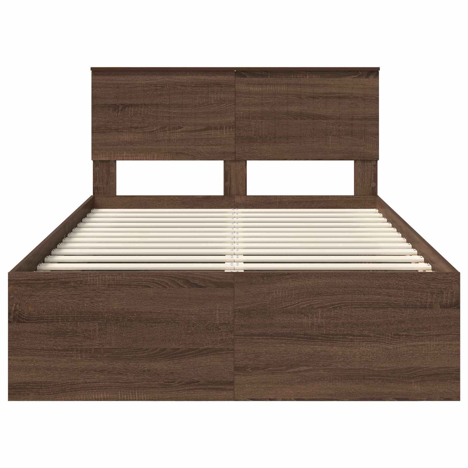 Bedframe Bruin Eiken 120 x 190 cm Massief grenenhout is nu te koop bij PeponiXL, paradijselijk wonen!