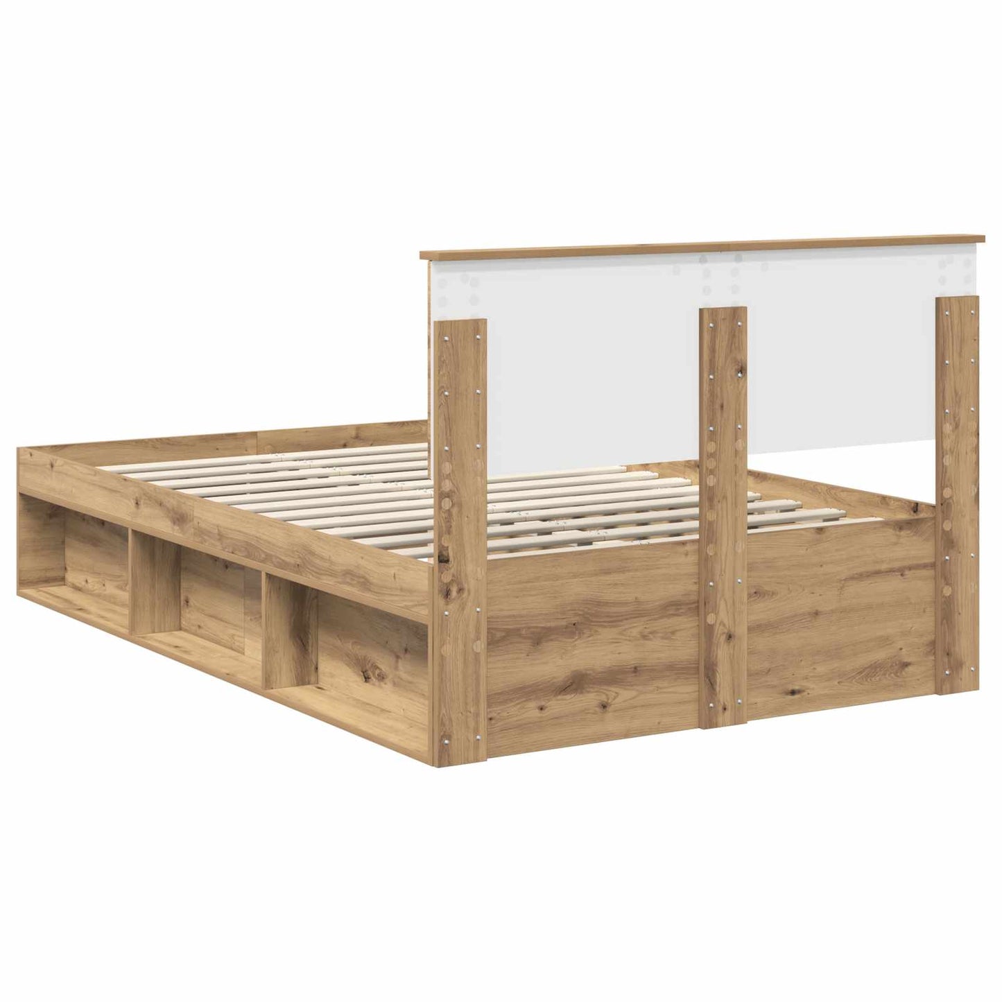 Bedframe Ambachtelijk eiken 120 x 190 cm Massief grenenhout is nu te koop bij PeponiXL, paradijselijk wonen!