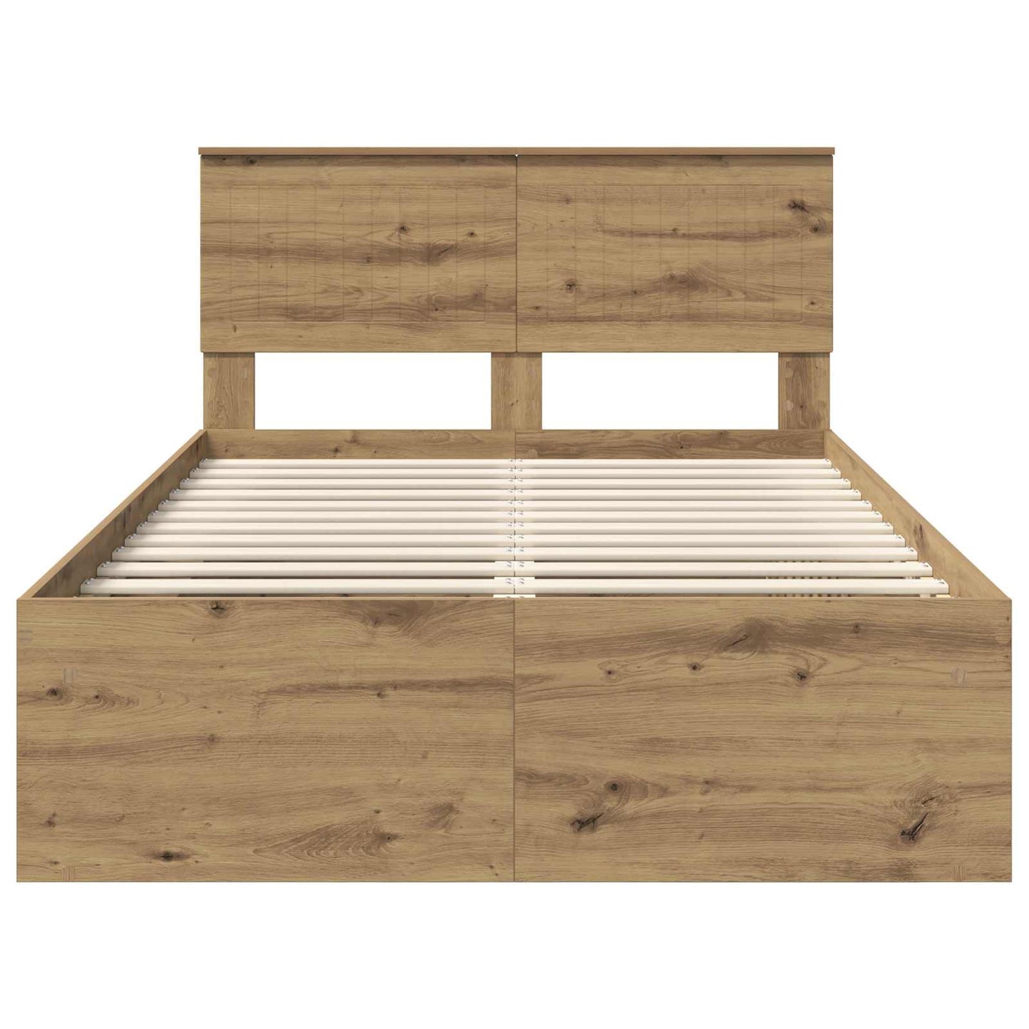 Bedframe Ambachtelijk eiken 120 x 190 cm Massief grenenhout is nu te koop bij PeponiXL, paradijselijk wonen!