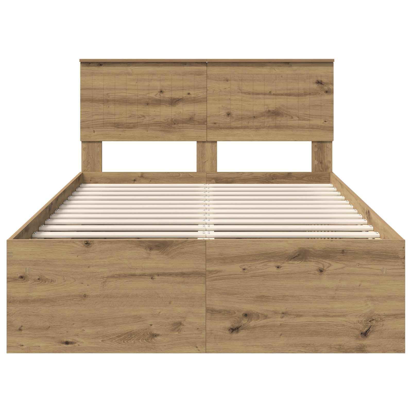 Bedframe Ambachtelijk eiken 120 x 190 cm Massief grenenhout is nu te koop bij PeponiXL, paradijselijk wonen!