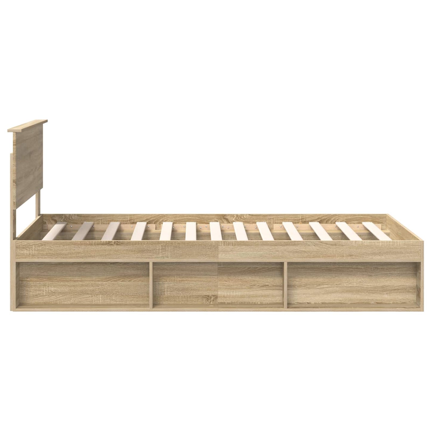 Bedframe met hoofdeinde Sonoma 100 x 200 cm Massief grenenhout is nu te koop bij PeponiXL, paradijselijk wonen!