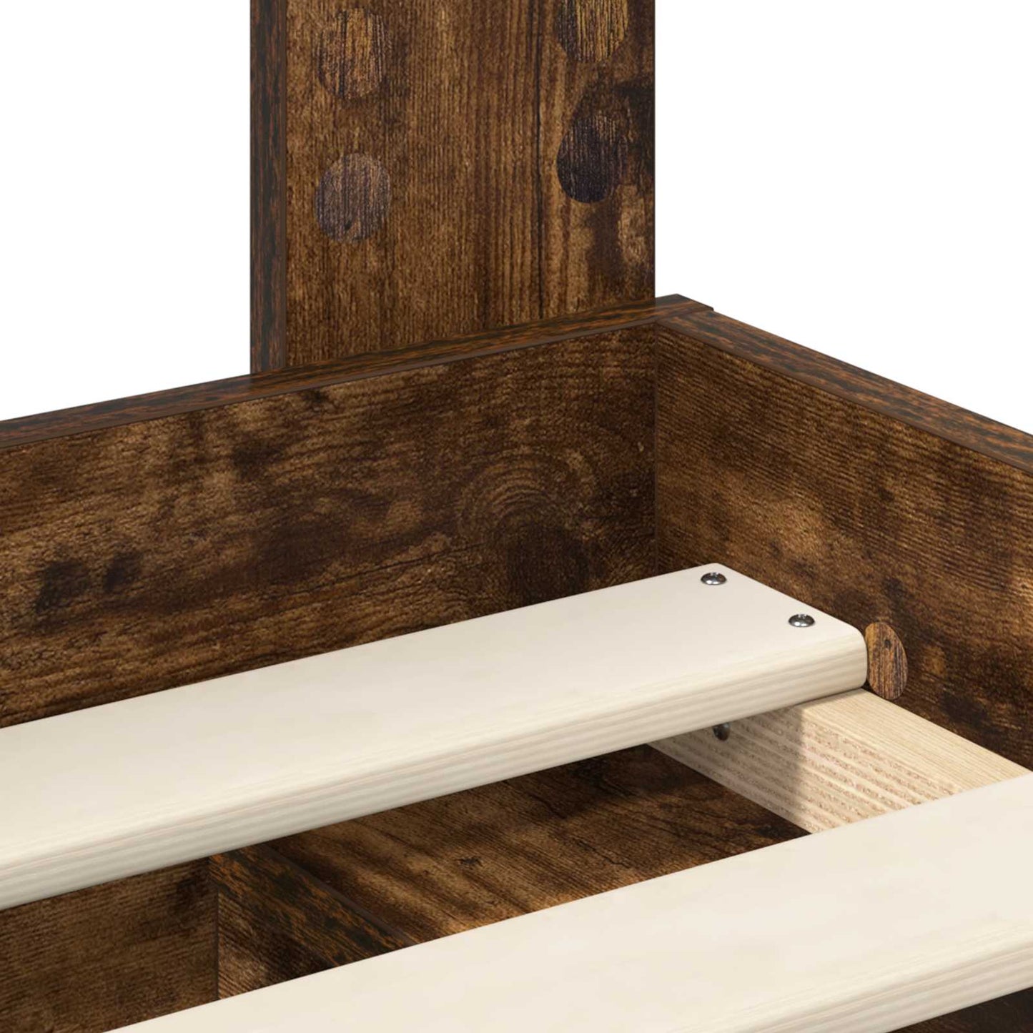 Bedframe Gerookt eiken 100 x 200 cm Massief grenenhout is nu te koop bij PeponiXL, paradijselijk wonen!