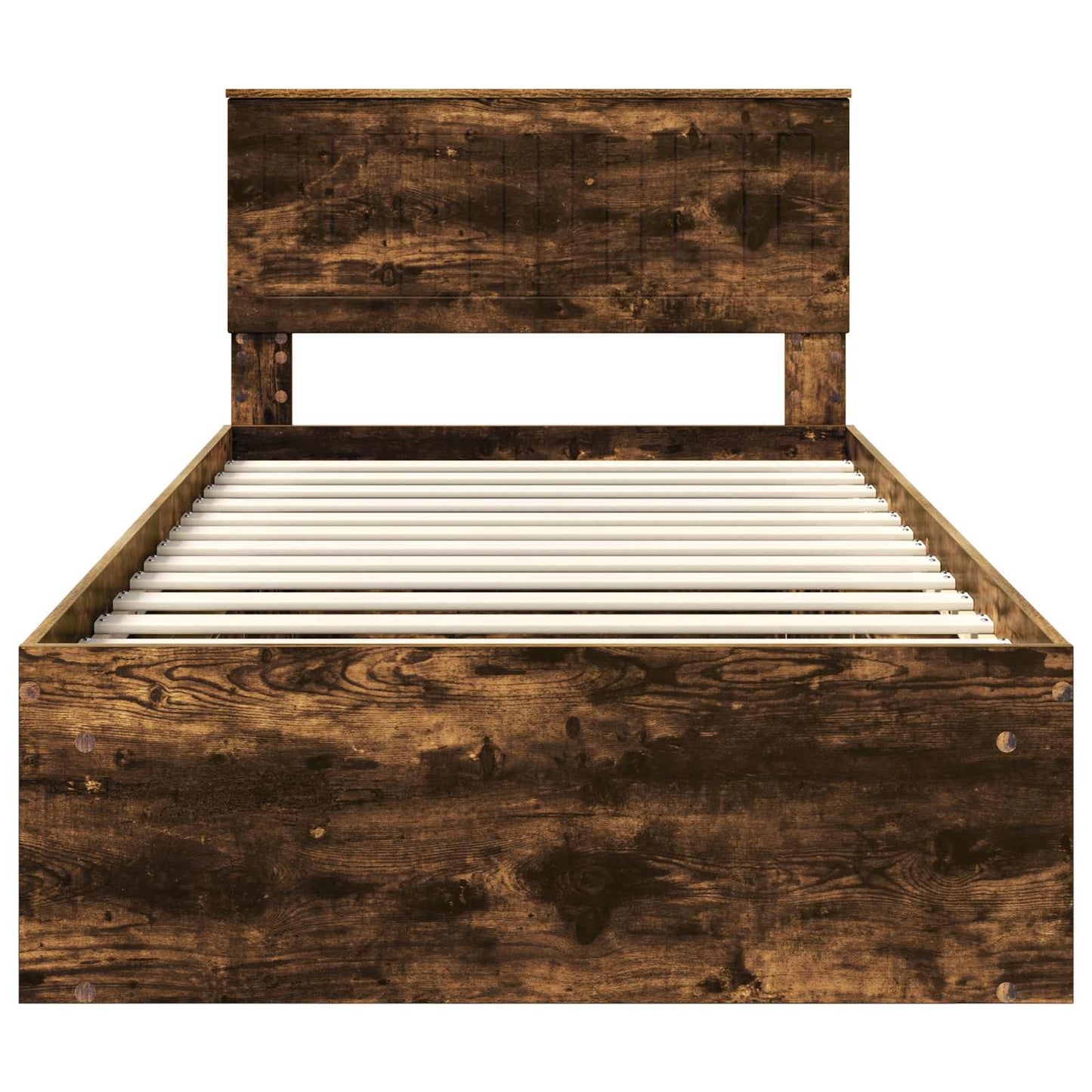 Bedframe Gerookt eiken 100 x 200 cm Massief grenenhout is nu te koop bij PeponiXL, paradijselijk wonen!