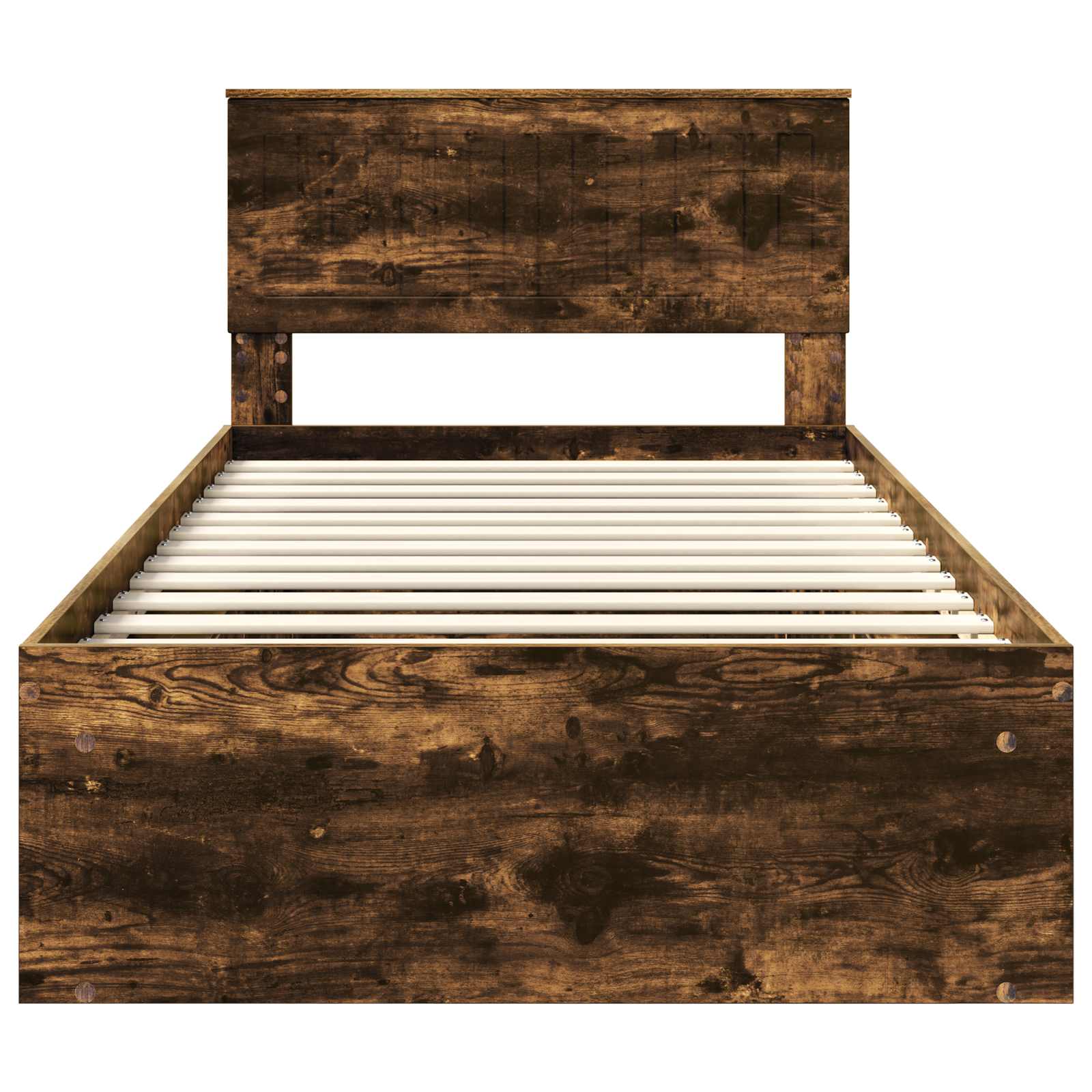 Bedframe Gerookt eiken 100 x 200 cm Massief grenenhout is nu te koop bij PeponiXL, paradijselijk wonen!