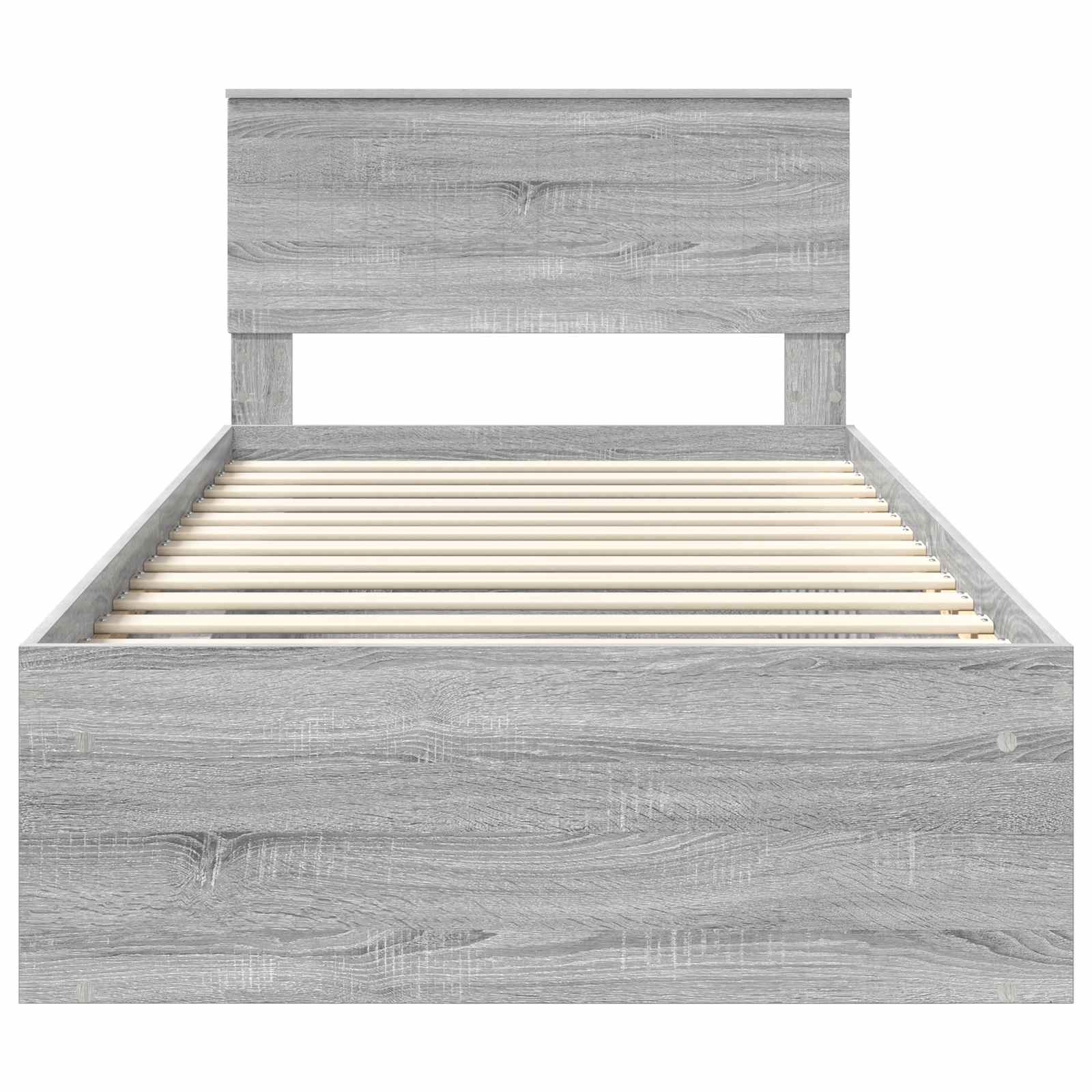 Bedframe Grijs Sonoma 100 x 200 cm Massief grenenhout is nu te koop bij PeponiXL, paradijselijk wonen!