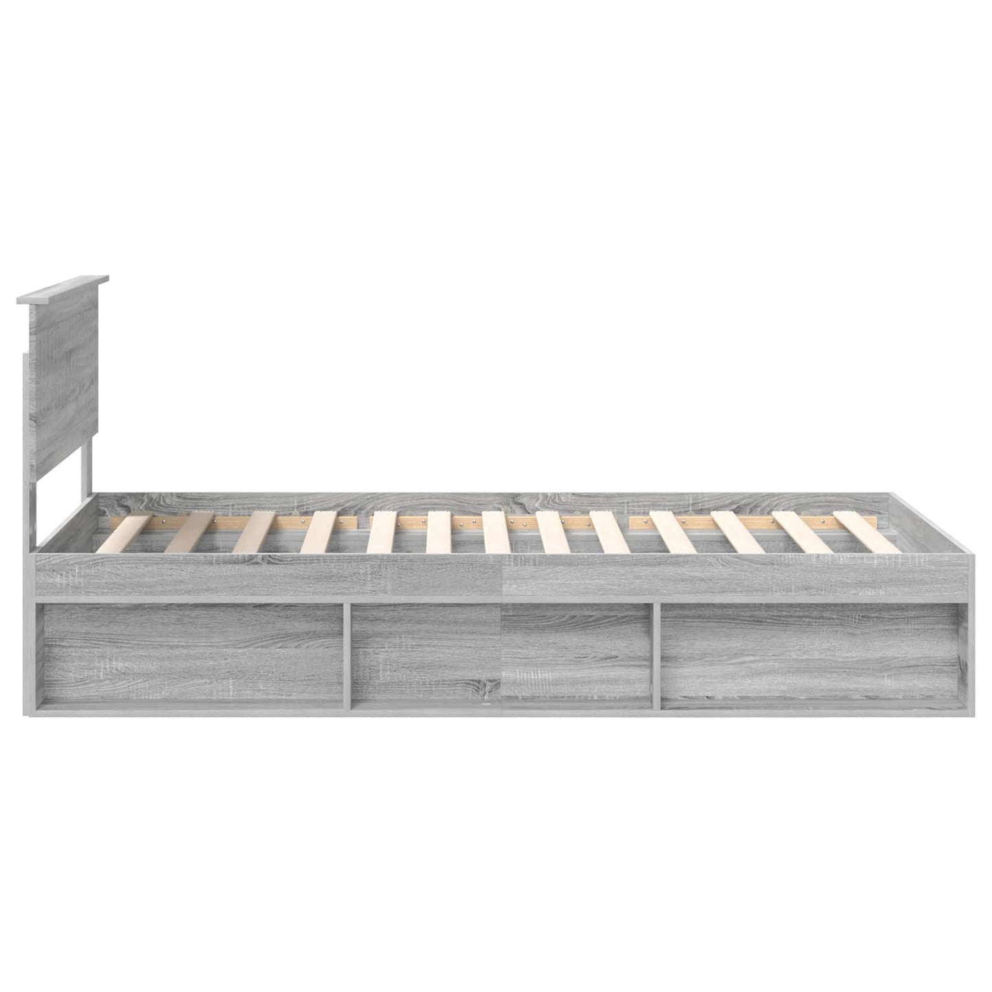Bedframe Grijs Sonoma 100 x 200 cm Massief grenenhout is nu te koop bij PeponiXL, paradijselijk wonen!