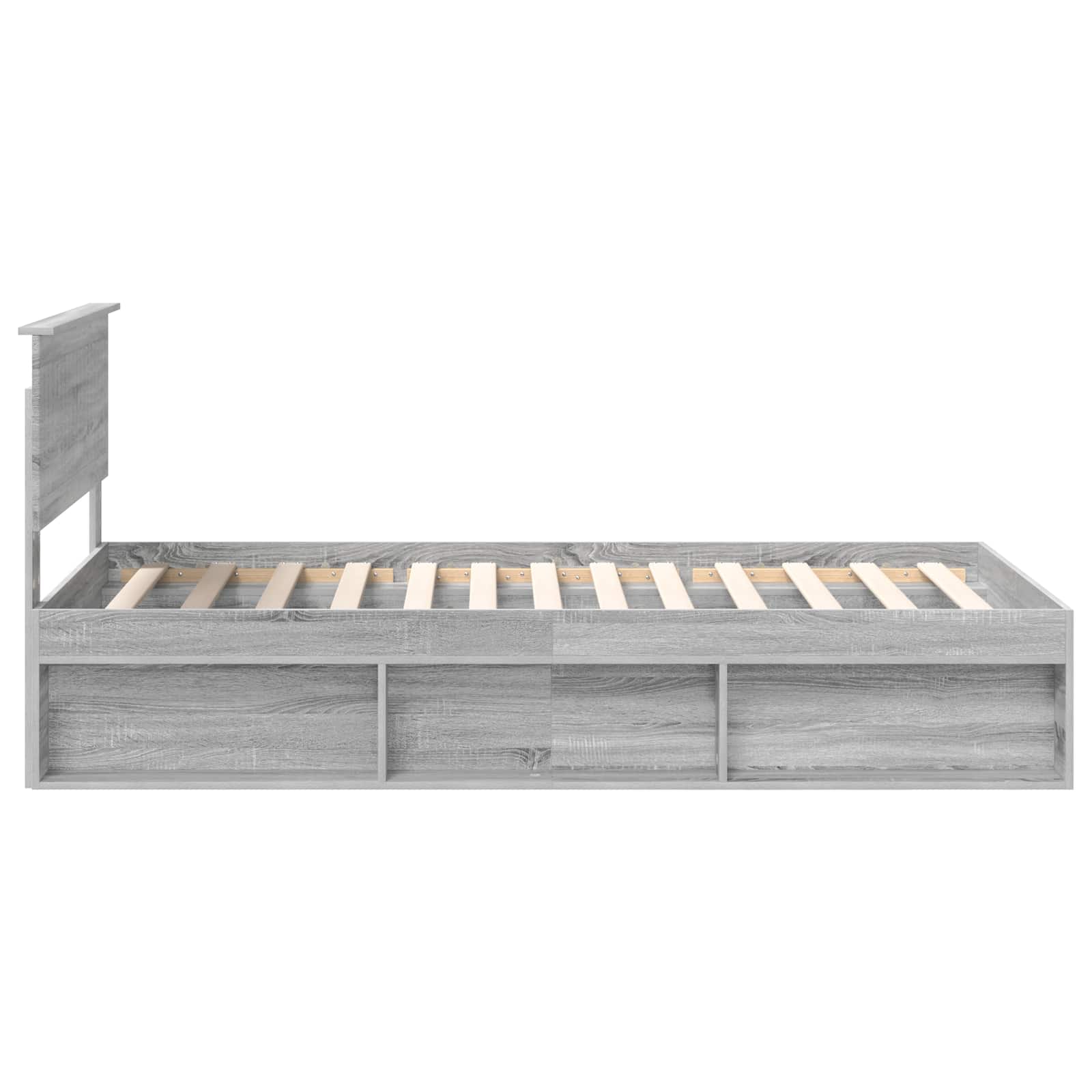 Bedframe Grijs Sonoma 100 x 200 cm Massief grenenhout is nu te koop bij PeponiXL, paradijselijk wonen!