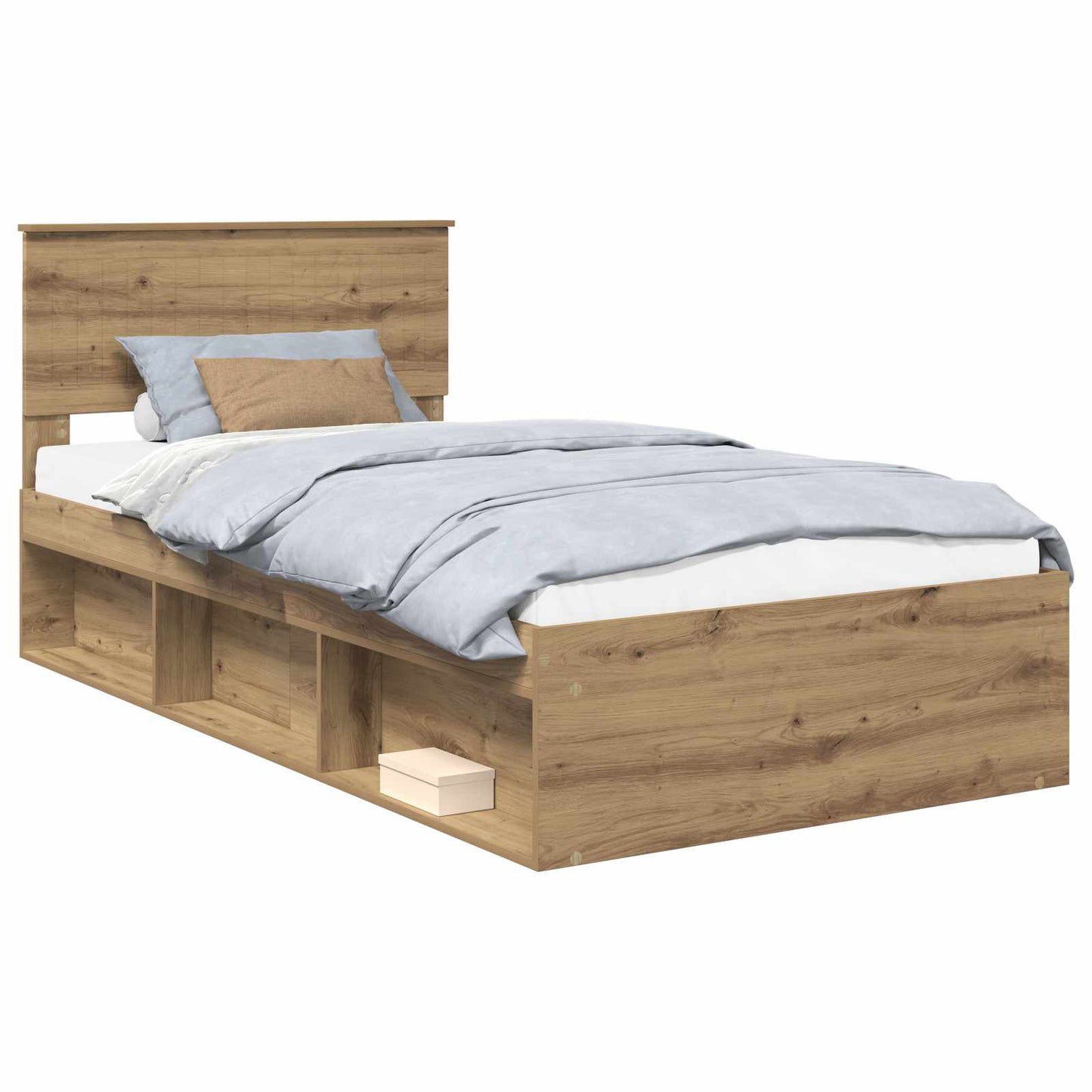 Bedframe Ambachtelijk eiken 100 x 200 cm Massief grenenhout is nu te koop bij PeponiXL, paradijselijk wonen!