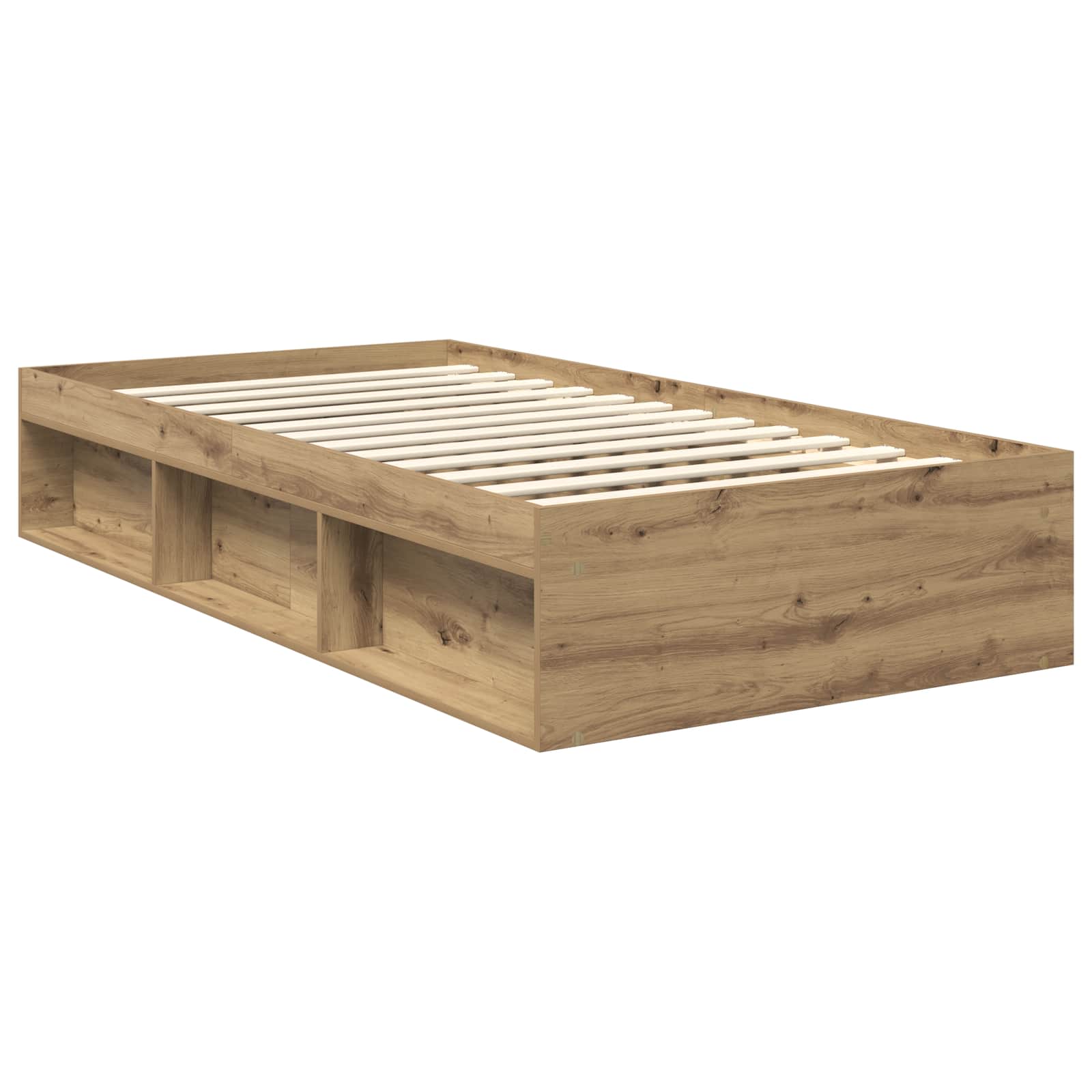 Bedframe Ambachtelijk eiken 100 x 200 cm Massief grenenhout is nu te koop bij PeponiXL, paradijselijk wonen!