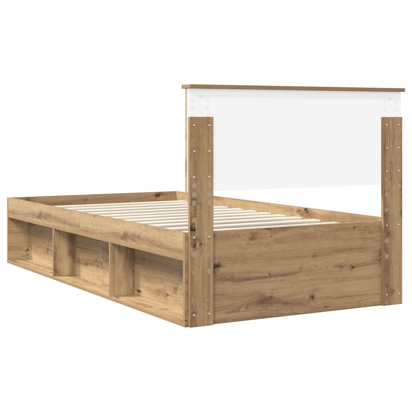 Bedframe Ambachtelijk eiken 100 x 200 cm Massief grenenhout is nu te koop bij PeponiXL, paradijselijk wonen!