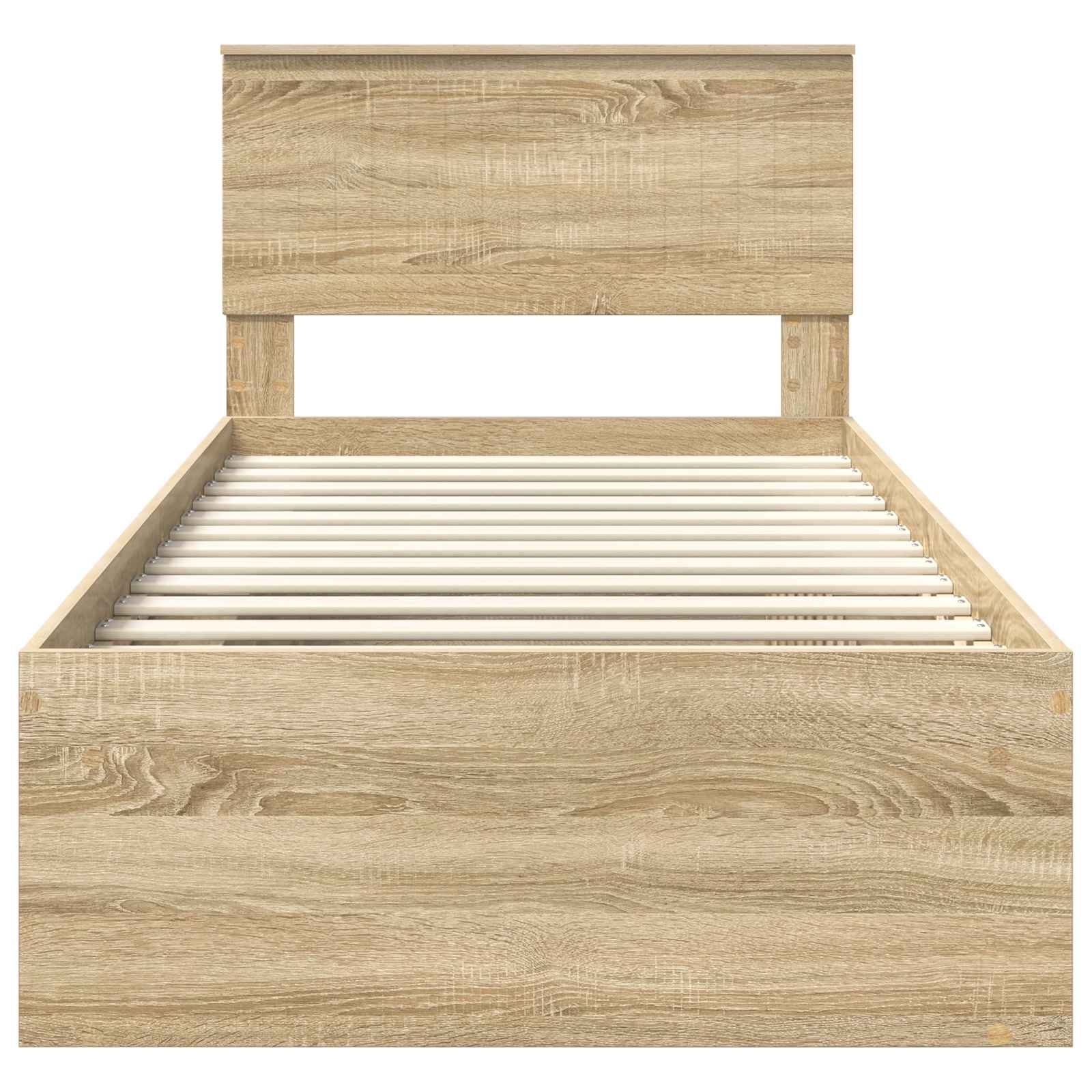 Bedframe Sonoma Eiken 90 x 200 cm Massief grenenhout is nu te koop bij PeponiXL, paradijselijk wonen!