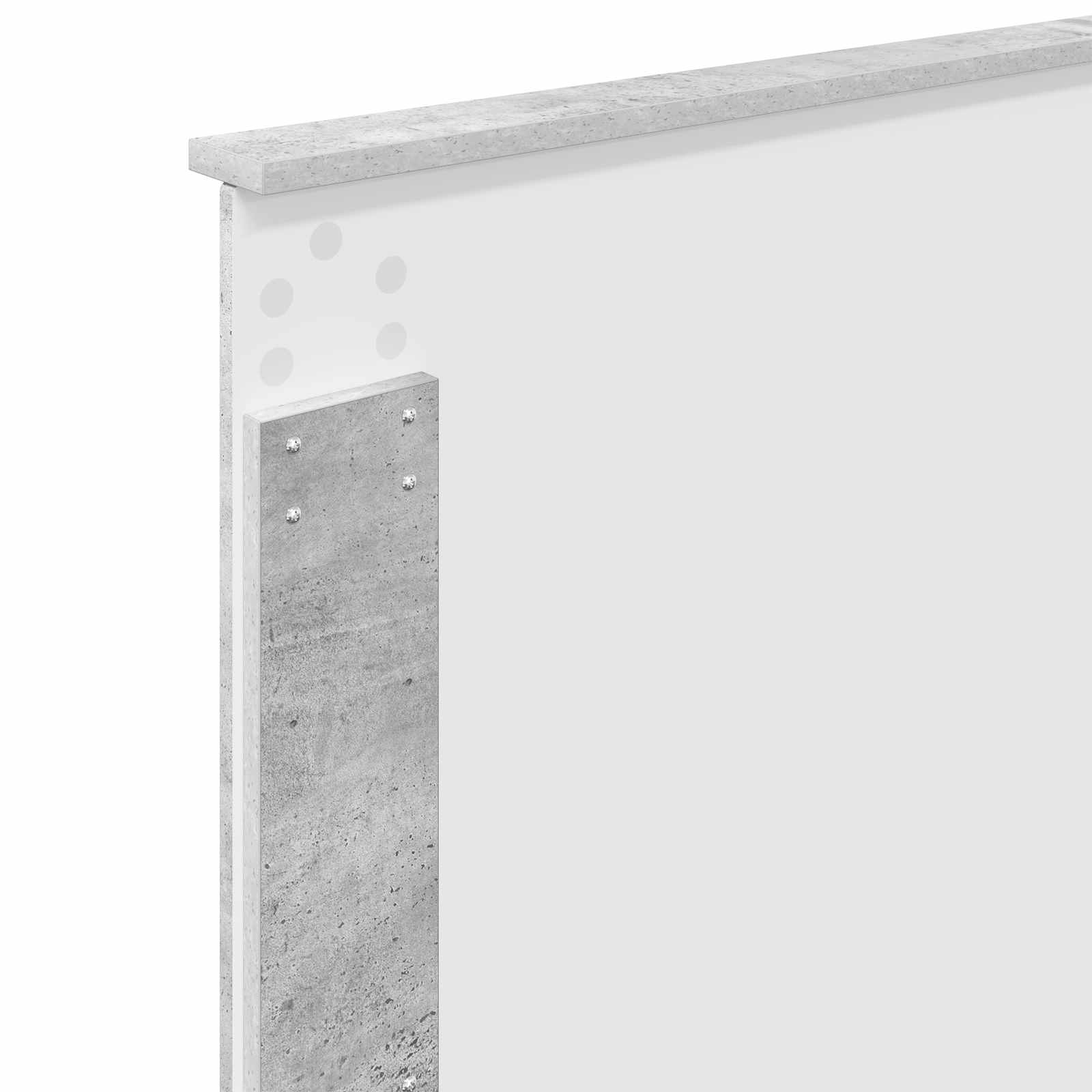 Bedframe met hoofdeinde Beton 90 x 200 cm Massief grenenhout is nu te koop bij PeponiXL, paradijselijk wonen!