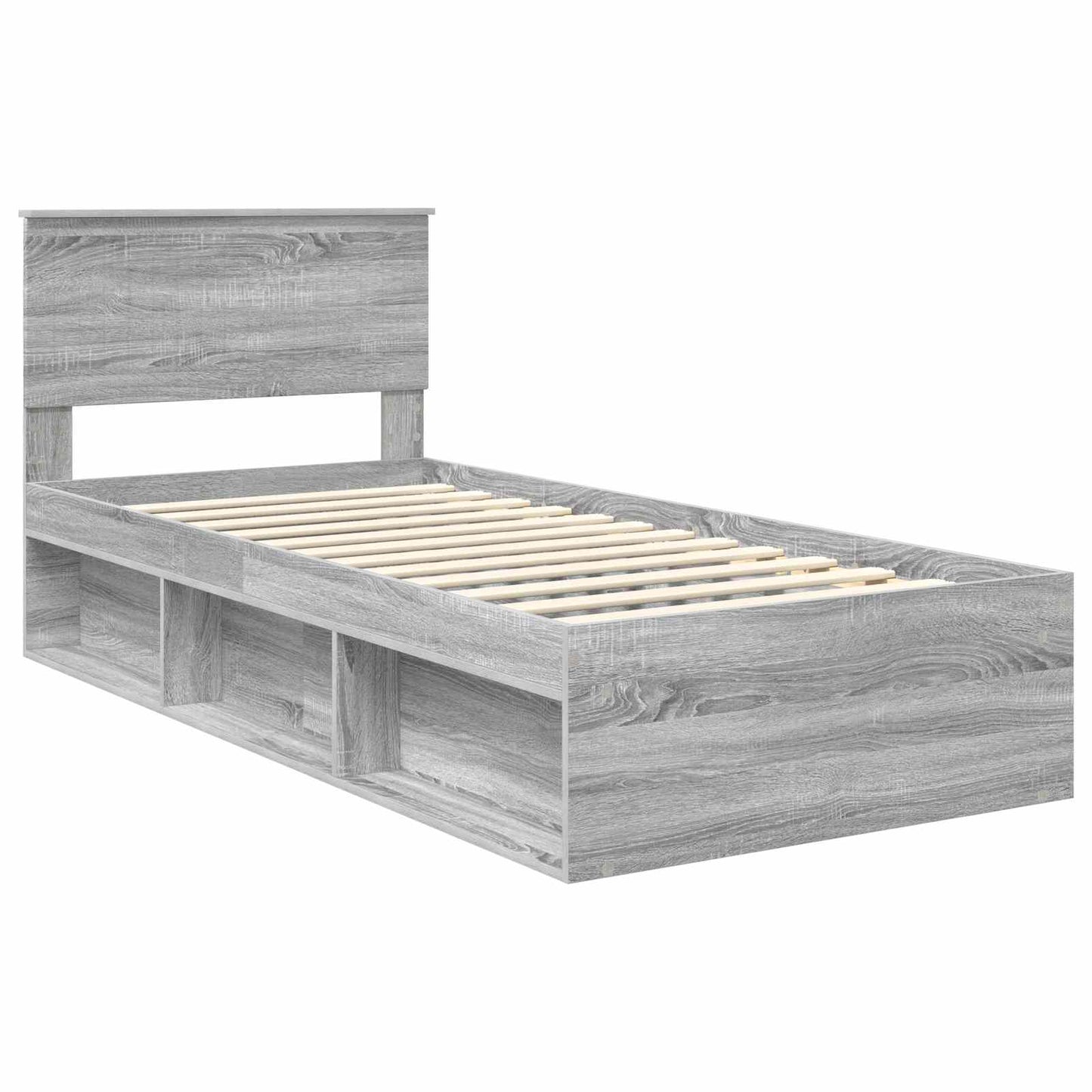Bedframe Grijs Sonoma 90 x 200 cm Massief grenenhout is nu te koop bij PeponiXL, paradijselijk wonen!