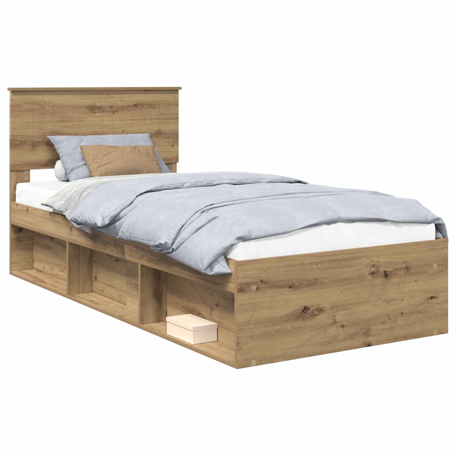 Bedframe Ambachtelijk eiken 90 x 200 cm Massief grenenhout is nu te koop bij PeponiXL, paradijselijk wonen!