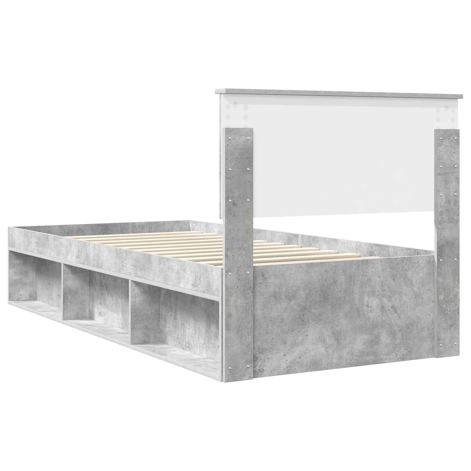 Bedframe Concerte Grijs 90 x 190 cm Massief grenenhout is nu te koop bij PeponiXL, paradijselijk wonen!